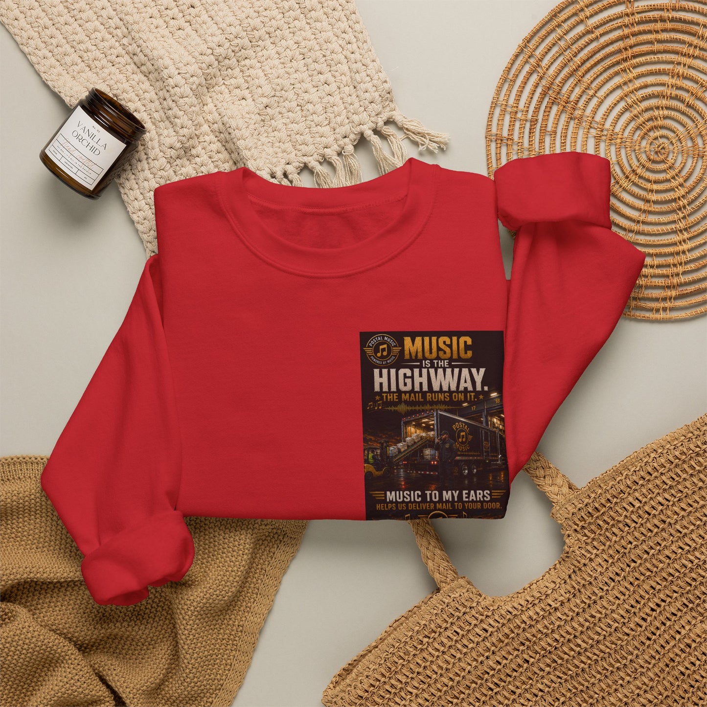 Postal Music — Music Is the Highway — Core Crewneck Sweatshirt