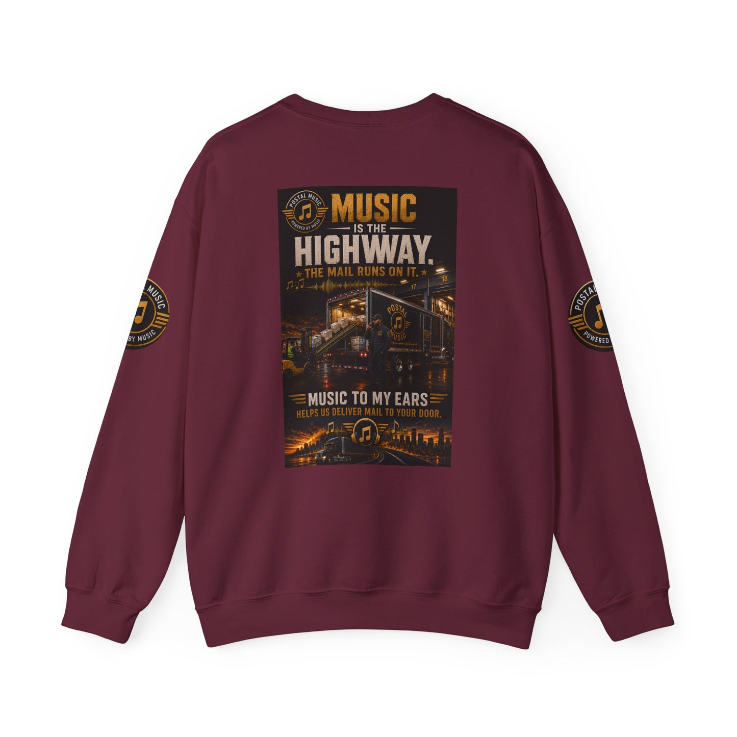 Postal Music — Music Is the Highway — Core Crewneck Sweatshirt