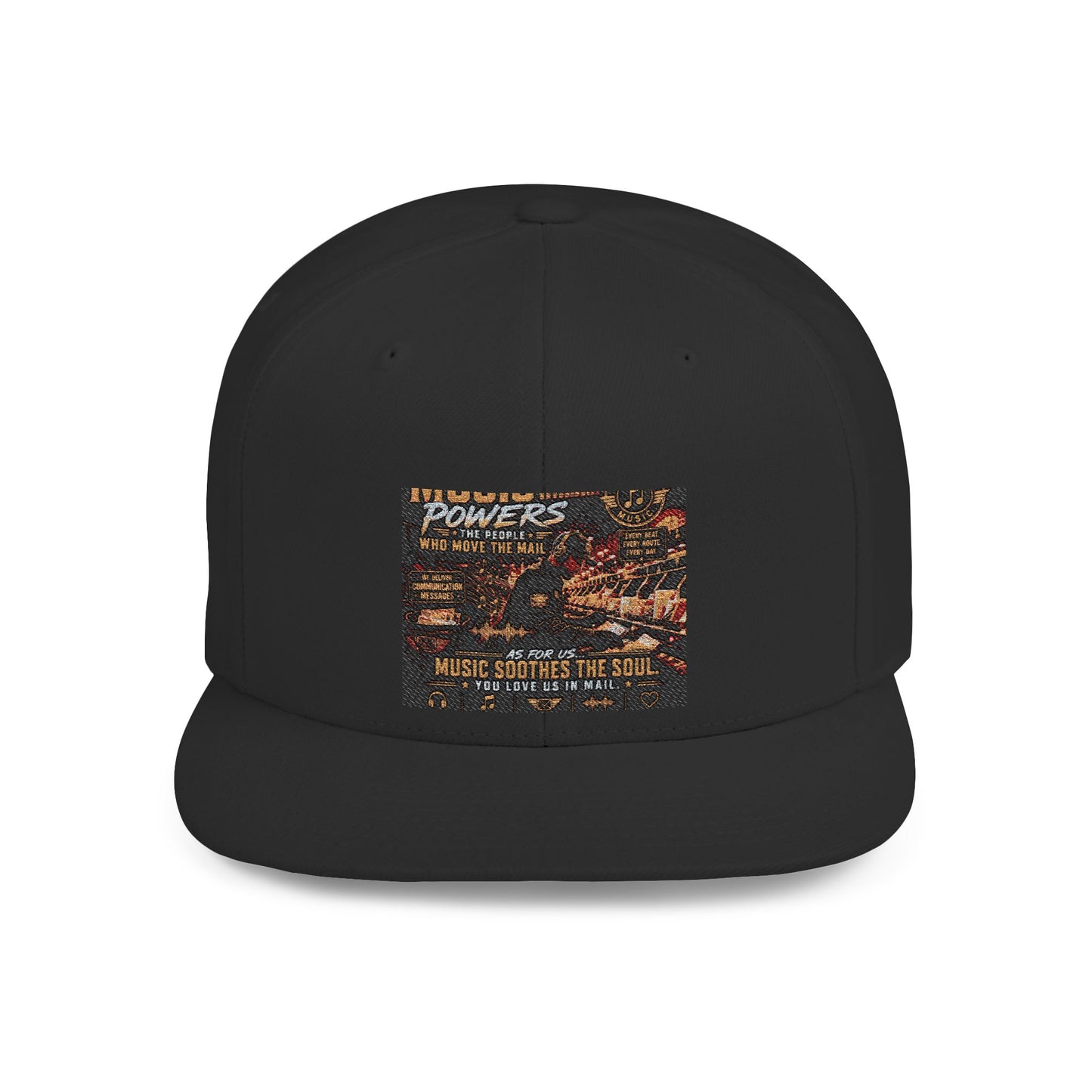 Postal Music — Music Powers the People — Flat-Bill Snapback