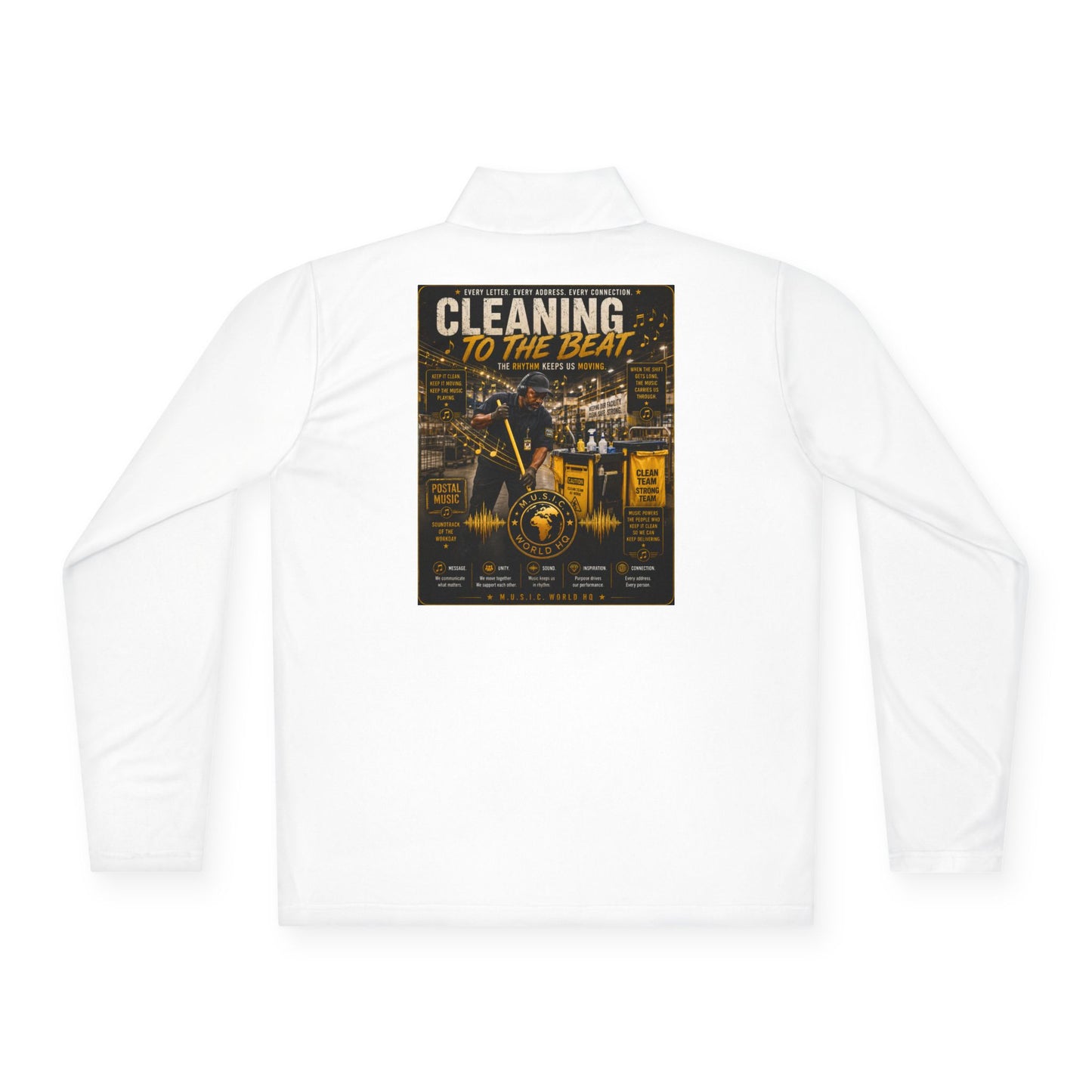 Cleaning to the Beat — Quarter-Zip Pullover