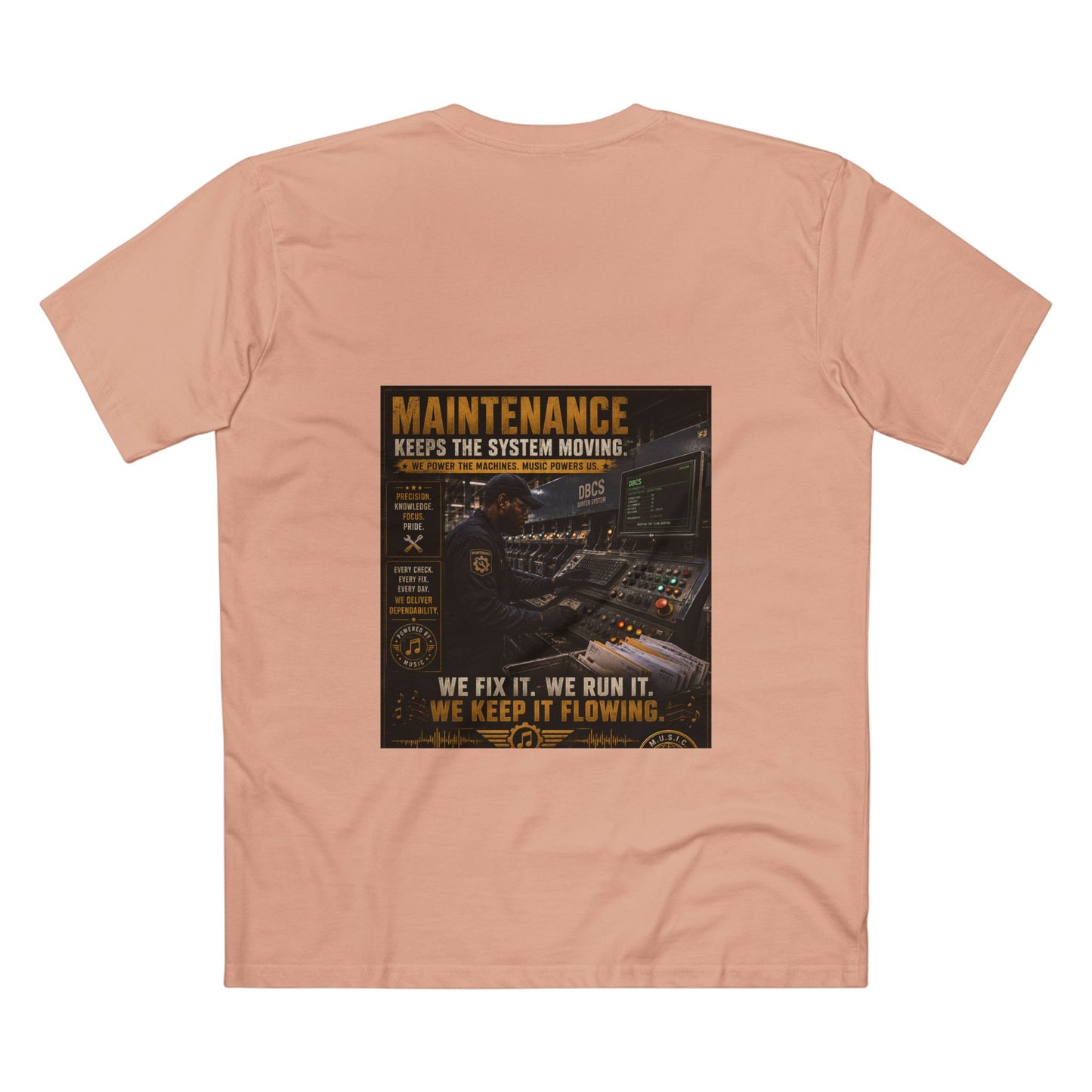 Postal Music — Maintenance Keeps the System Moving — Streetwear T-Shirt