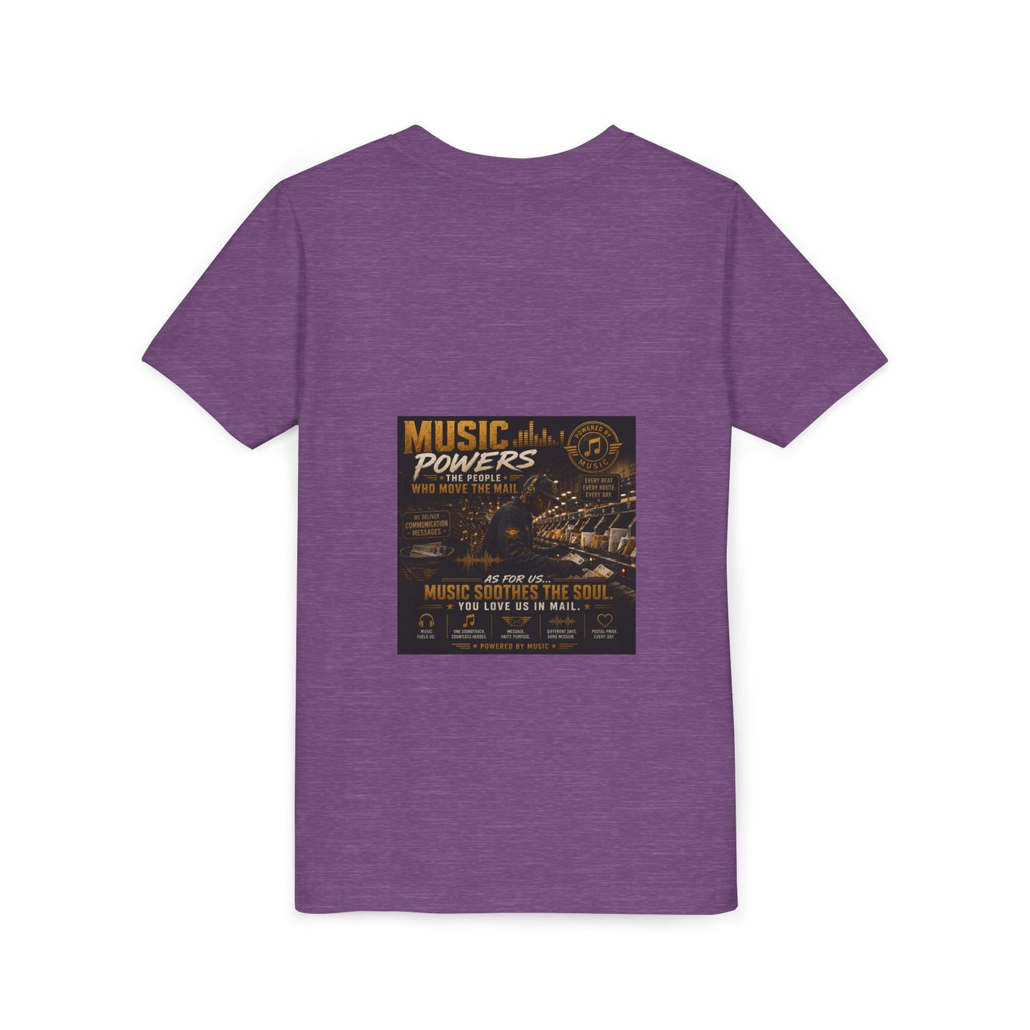 Postal Music — Music Powers the People — Youth T-Shirt