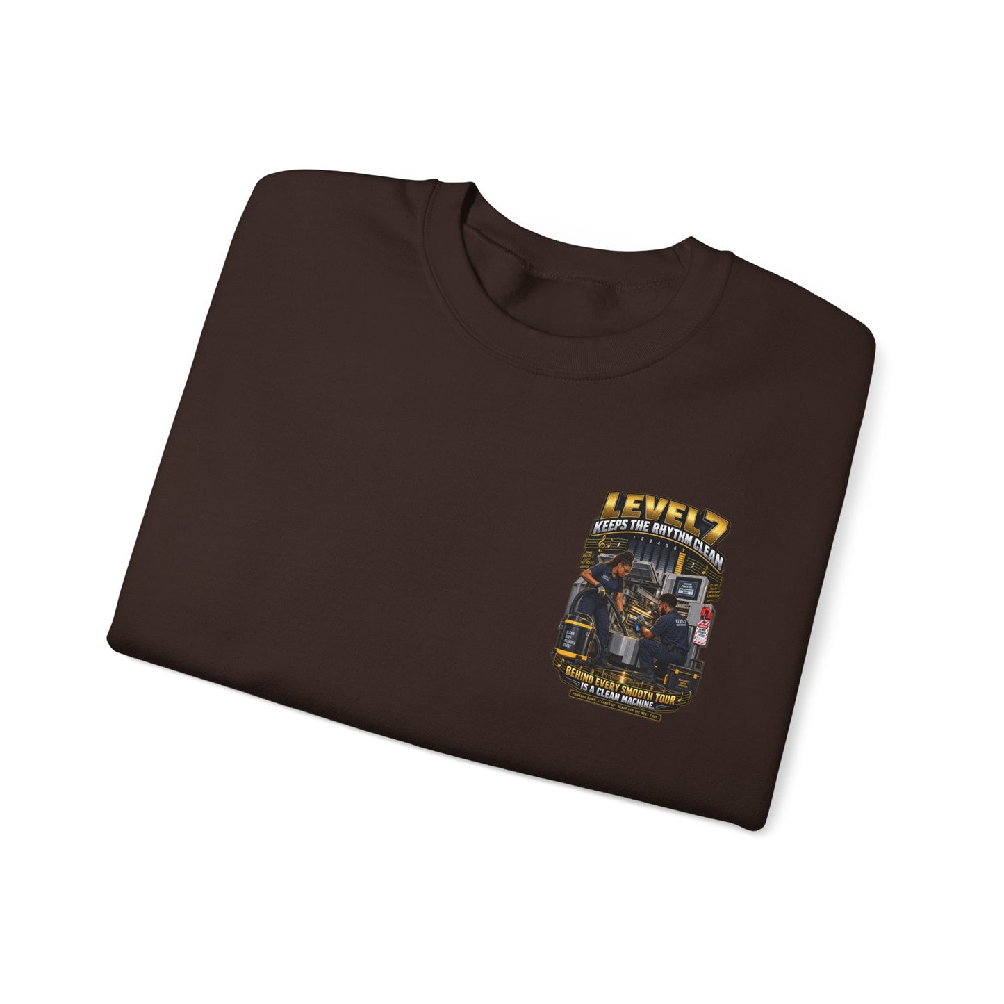 Postal Music - Level 7 Keeps the Rhythm Clean - Heavyweight Crewneck Sweatshirt