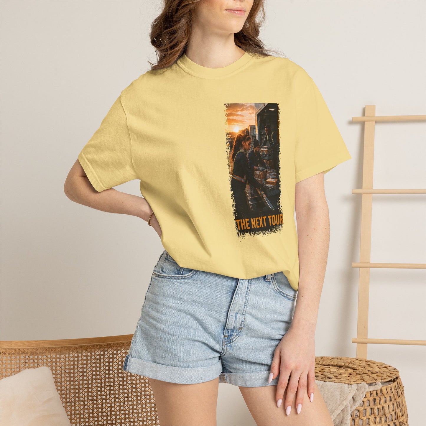 Postal Music — The Next Tour Garment-Dyed T-Shirt — Color Group 1 of 4