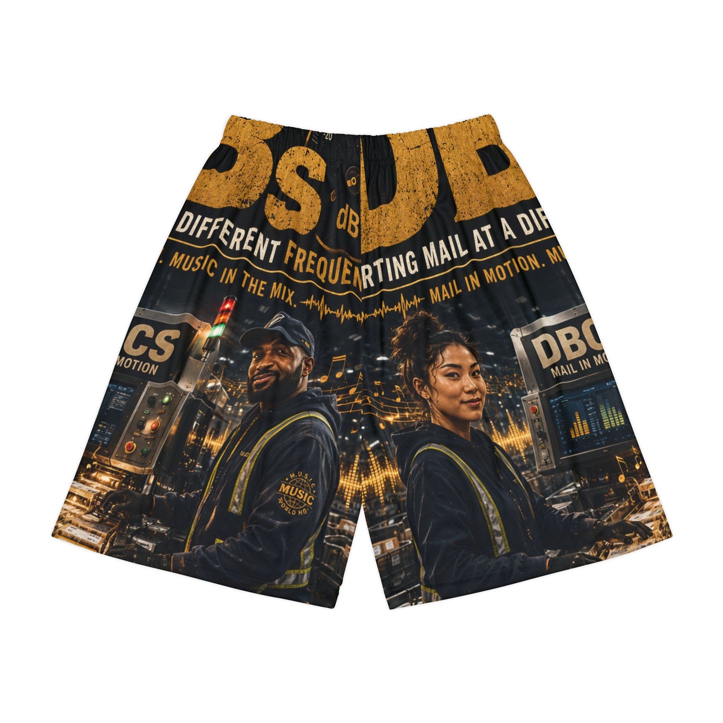 Turn Up the DBs — Men's AOP Athletic Shorts