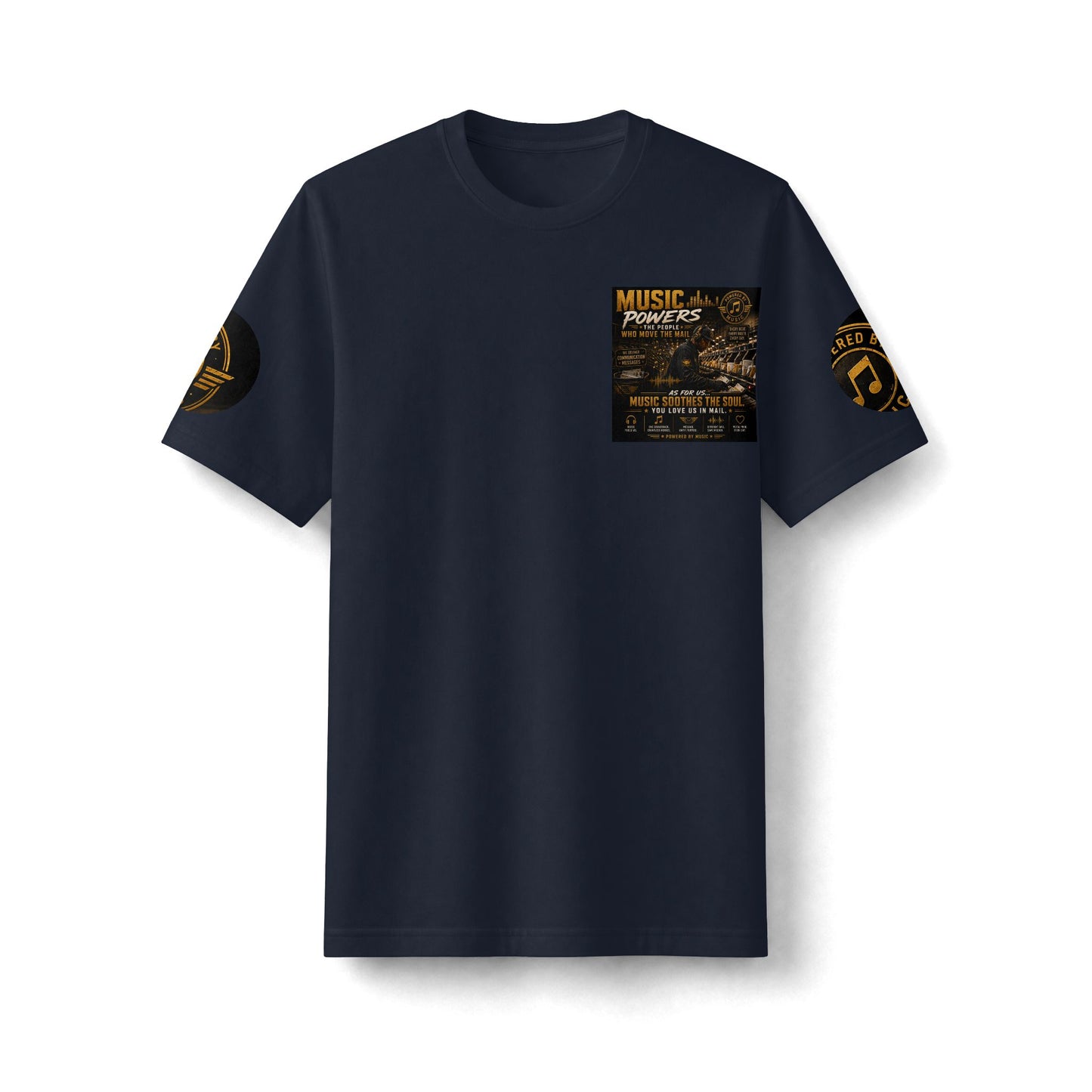 Postal Music — Music Powers the People — Heavyweight T-Shirt