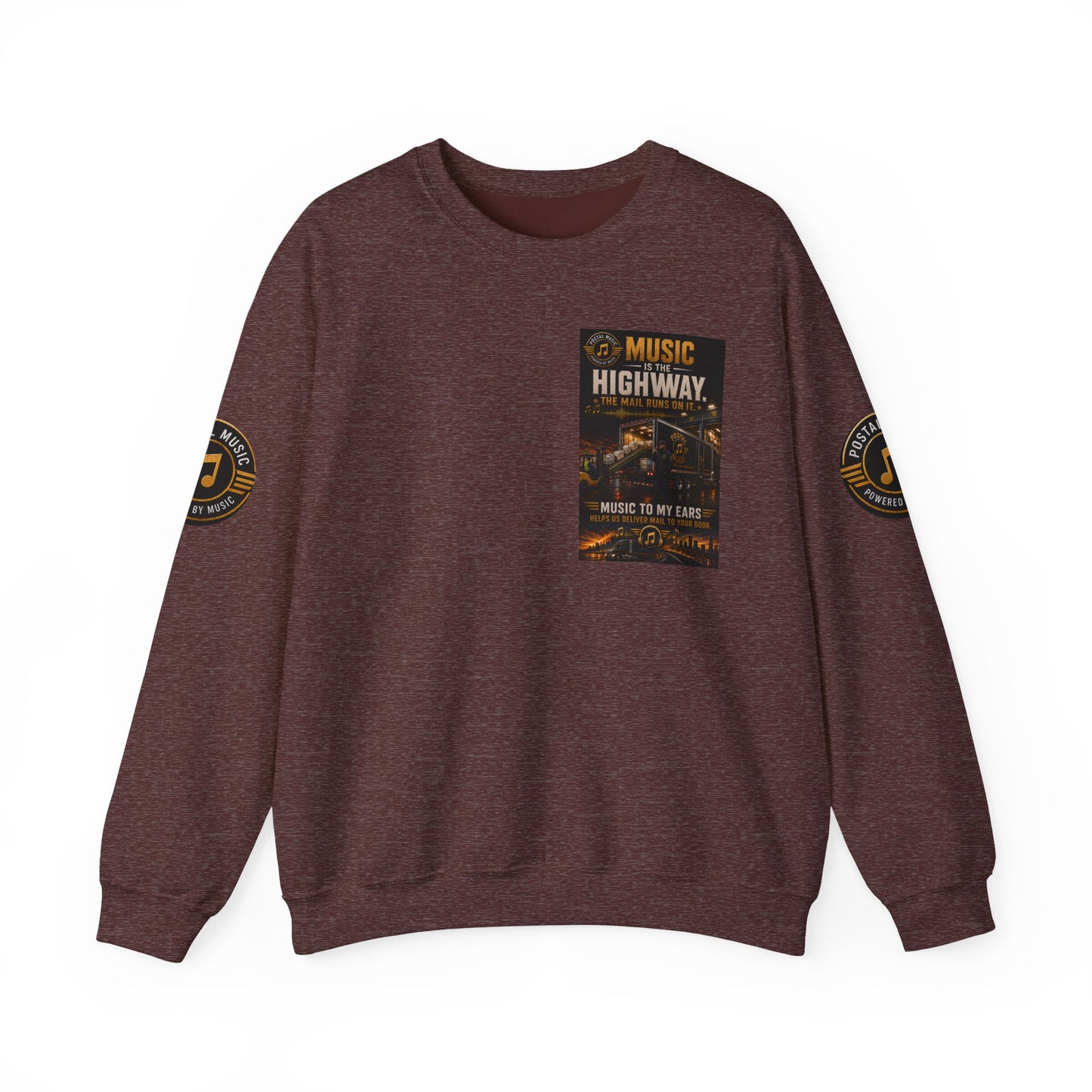 Postal Music — Music Is the Highway — Core Crewneck Sweatshirt