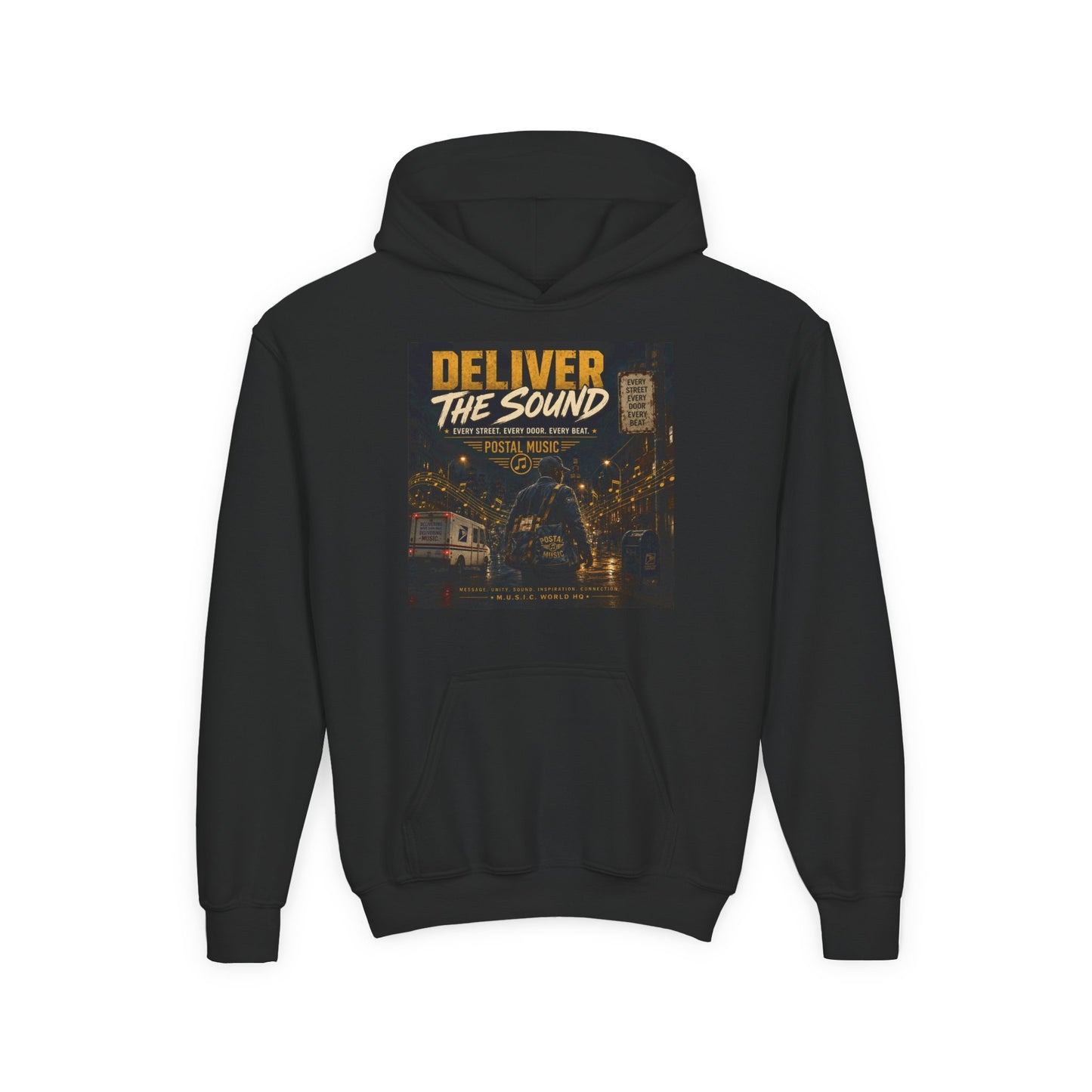 Postal Music — Deliver the Sound — Youth Hoodie