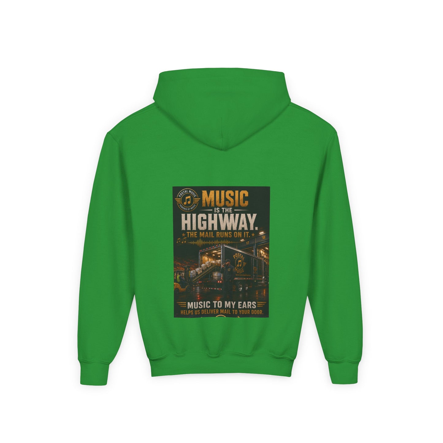 Postal Music — Music Is the Highway — Youth Hoodie