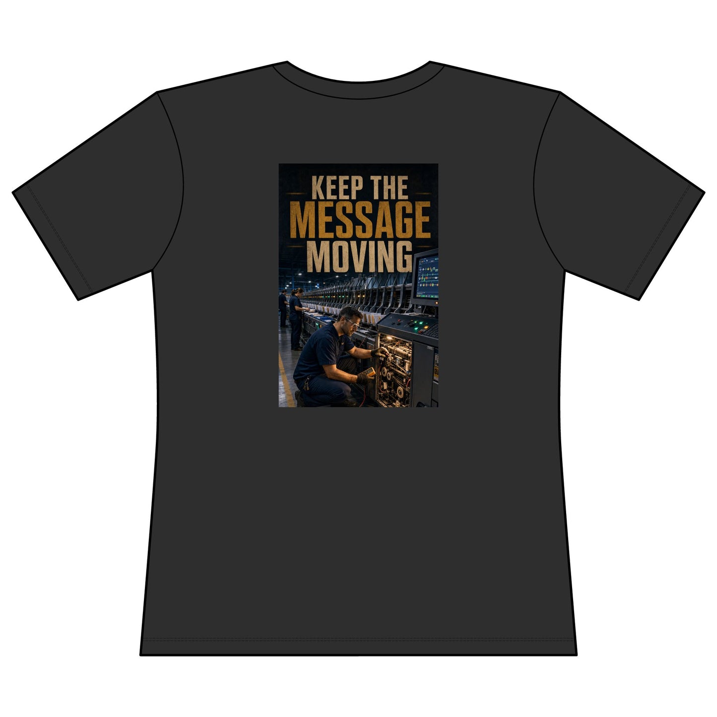 Postal Music — Keep the Message Moving — Women's Relaxed T-Shirt