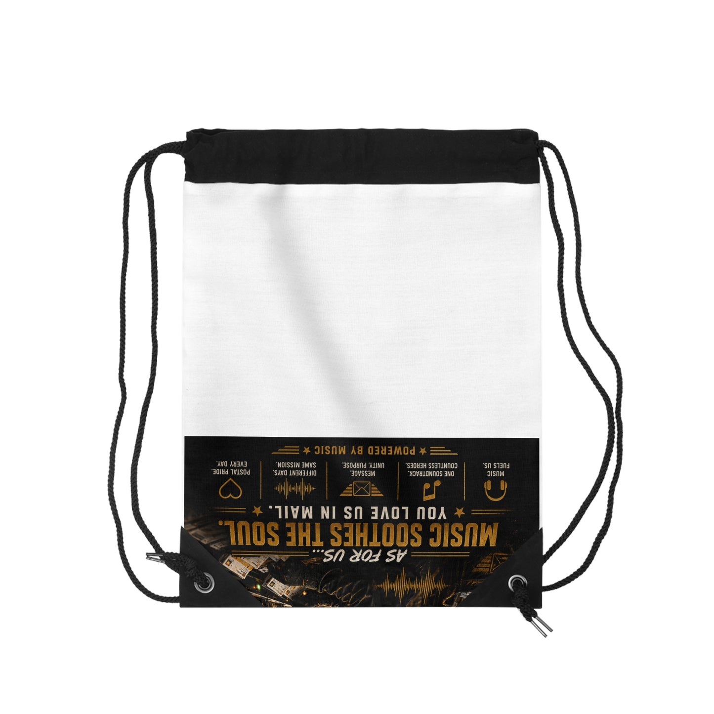 Postal Music — Music Powers the People — Drawstring Backpack