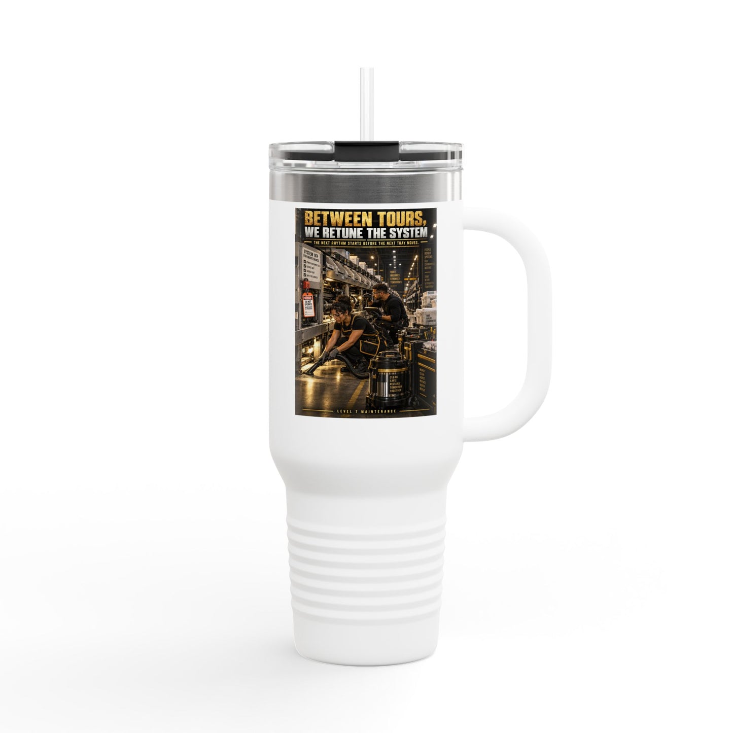 Postal Music - Between Tours, We Retune the System - Insulated Travel Tumbler 40oz