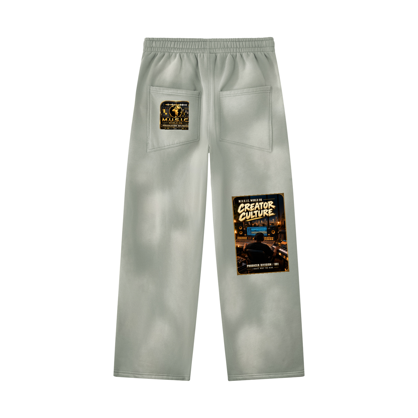 Unisex Sunfade Wide Leg Fleece Sweatpants