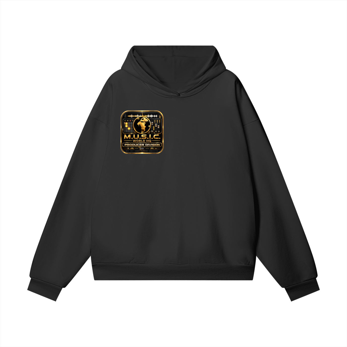 M.U.S.I.C. World HQ Creator Culture – Producer Division 001 Heavyweight Hidden Pocket Fleece Hoodie