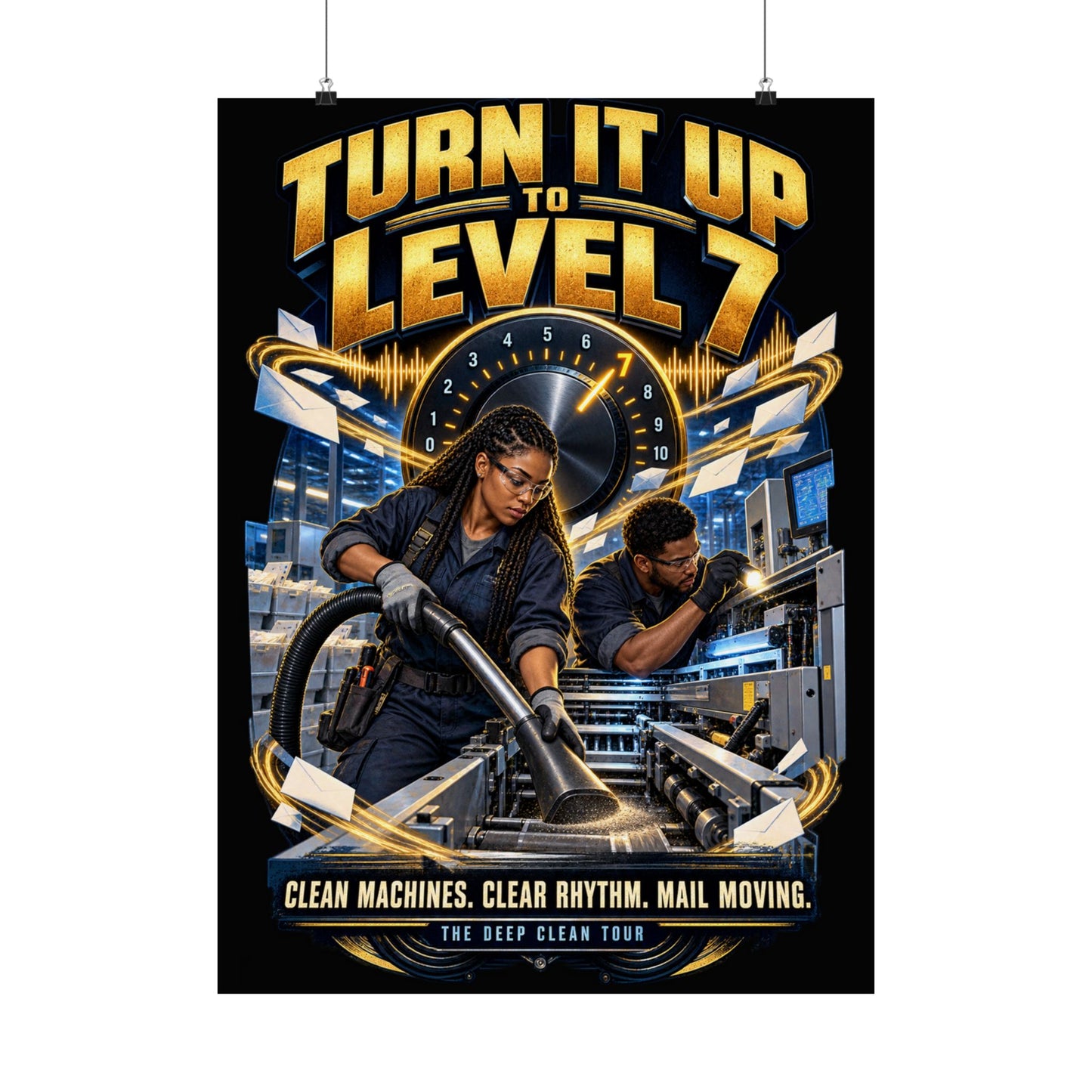 Postal Music - Turn It Up to Level 7 - Premium Matte Poster