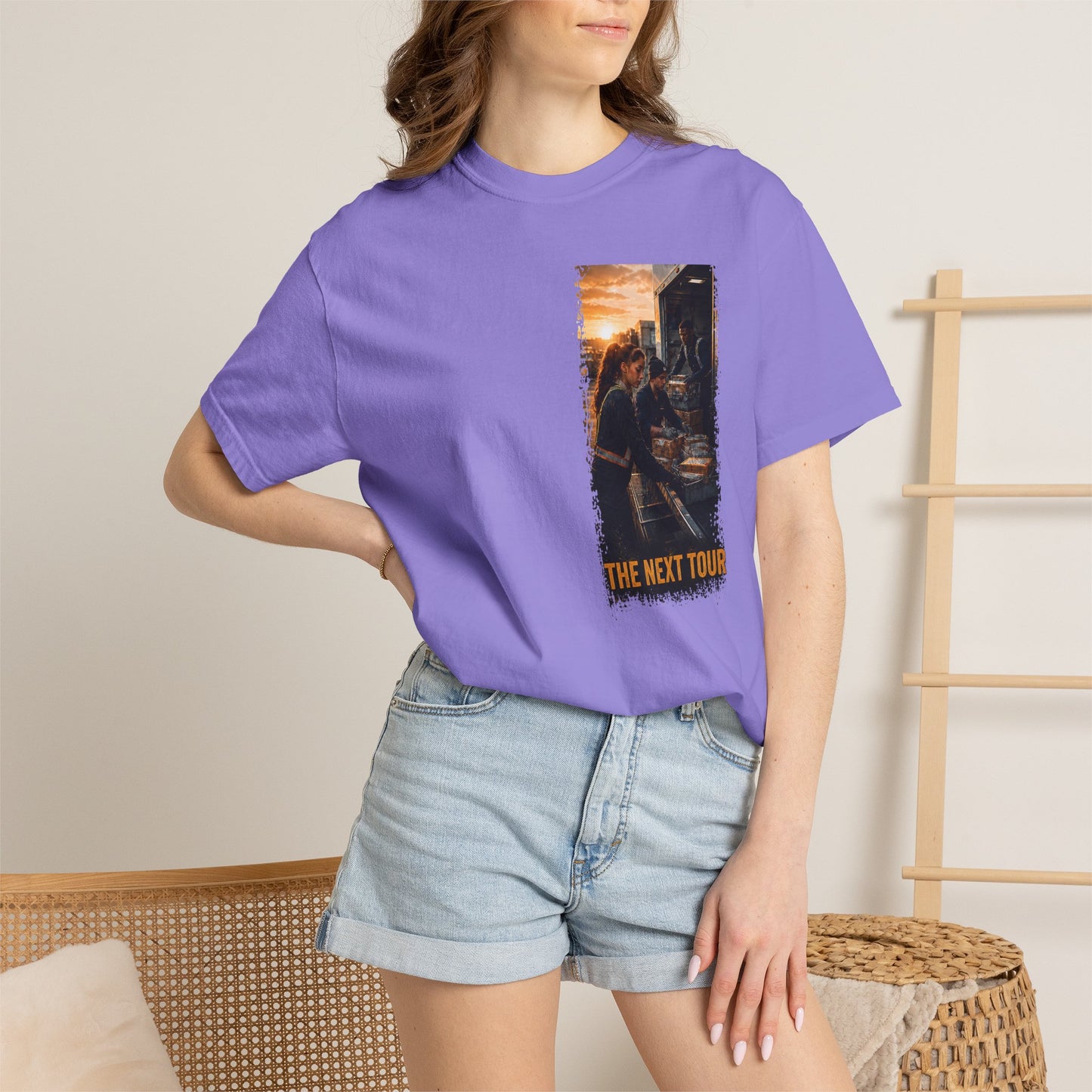 Postal Music — The Next Tour Garment-Dyed T-Shirt — Color Group 4 of 4