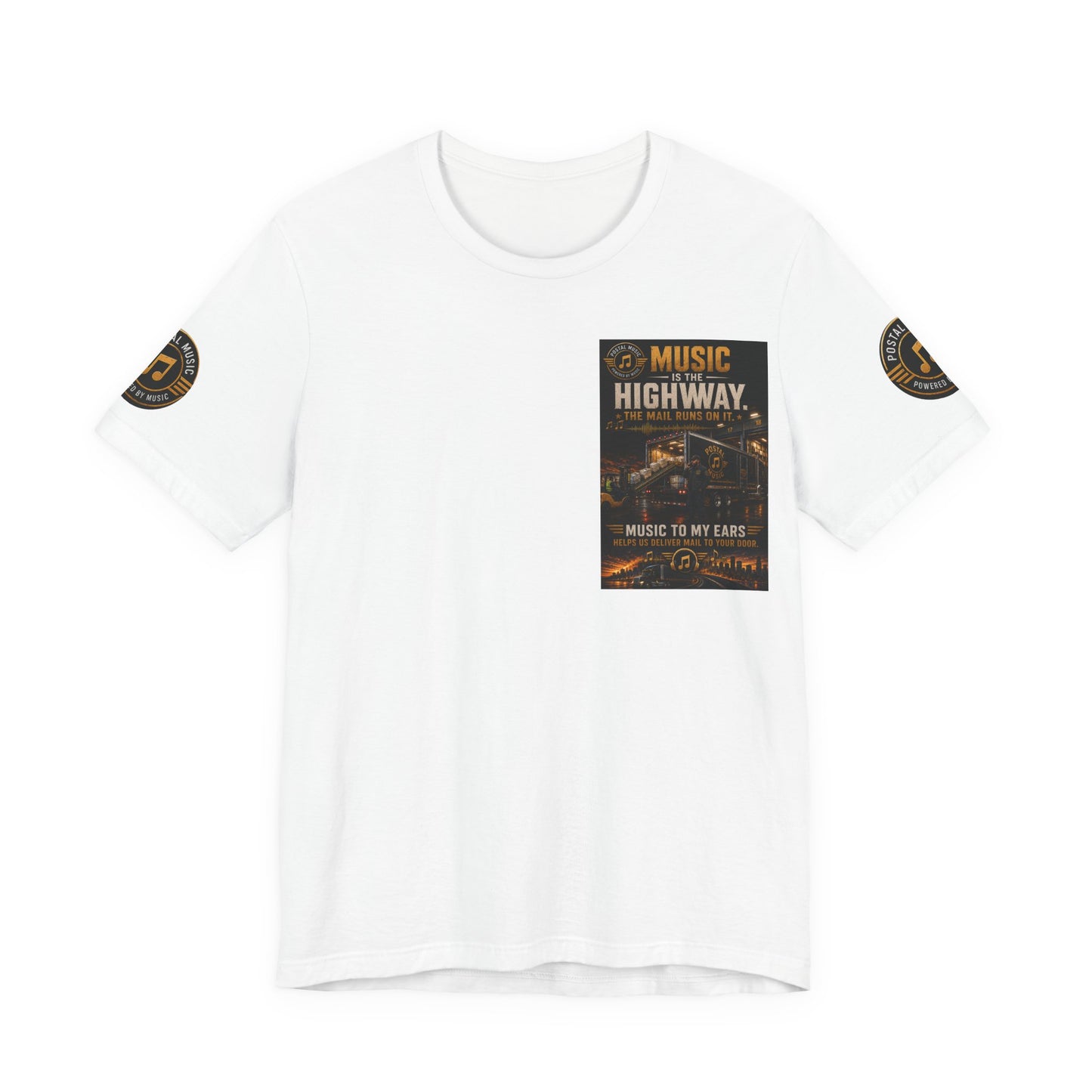 Postal Music — Music Is the Highway — Premium Unisex T-Shirt