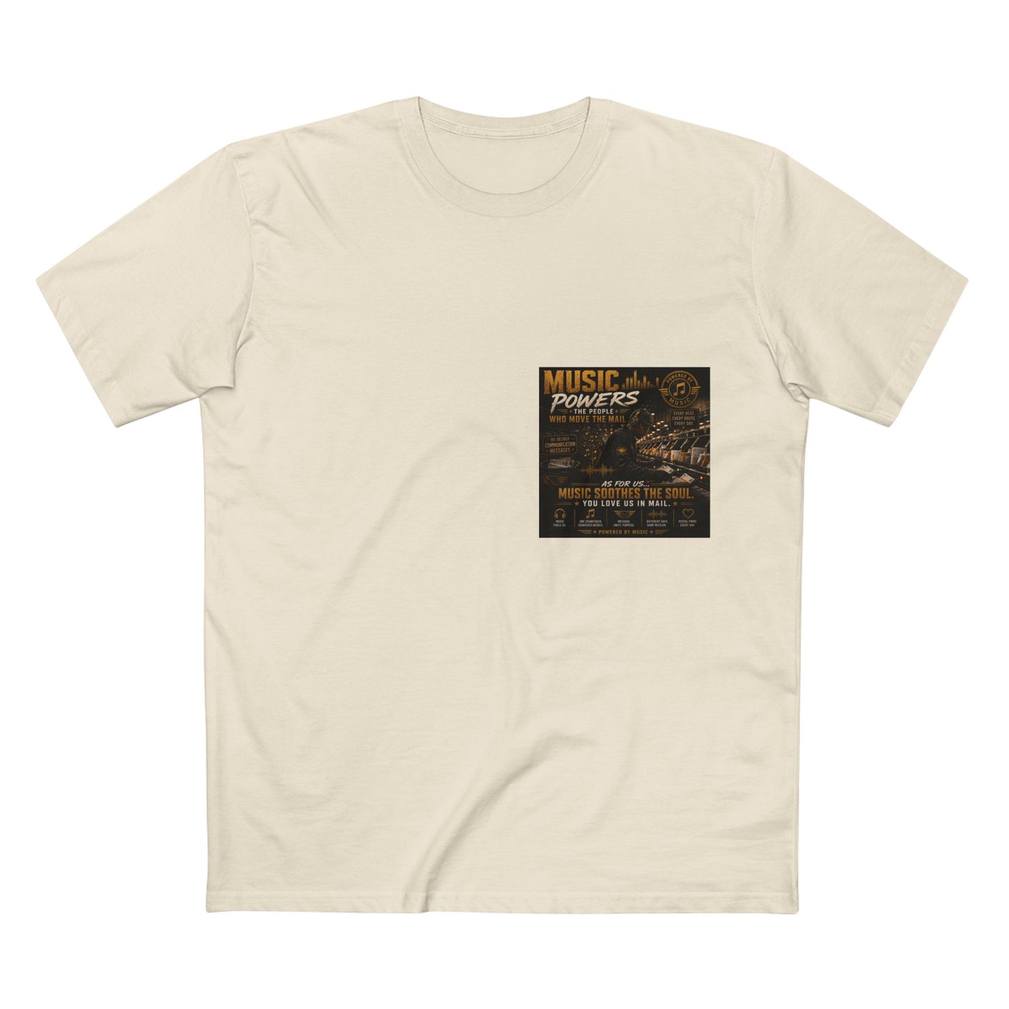 Postal Music — Music Powers the People — Streetwear T-Shirt
