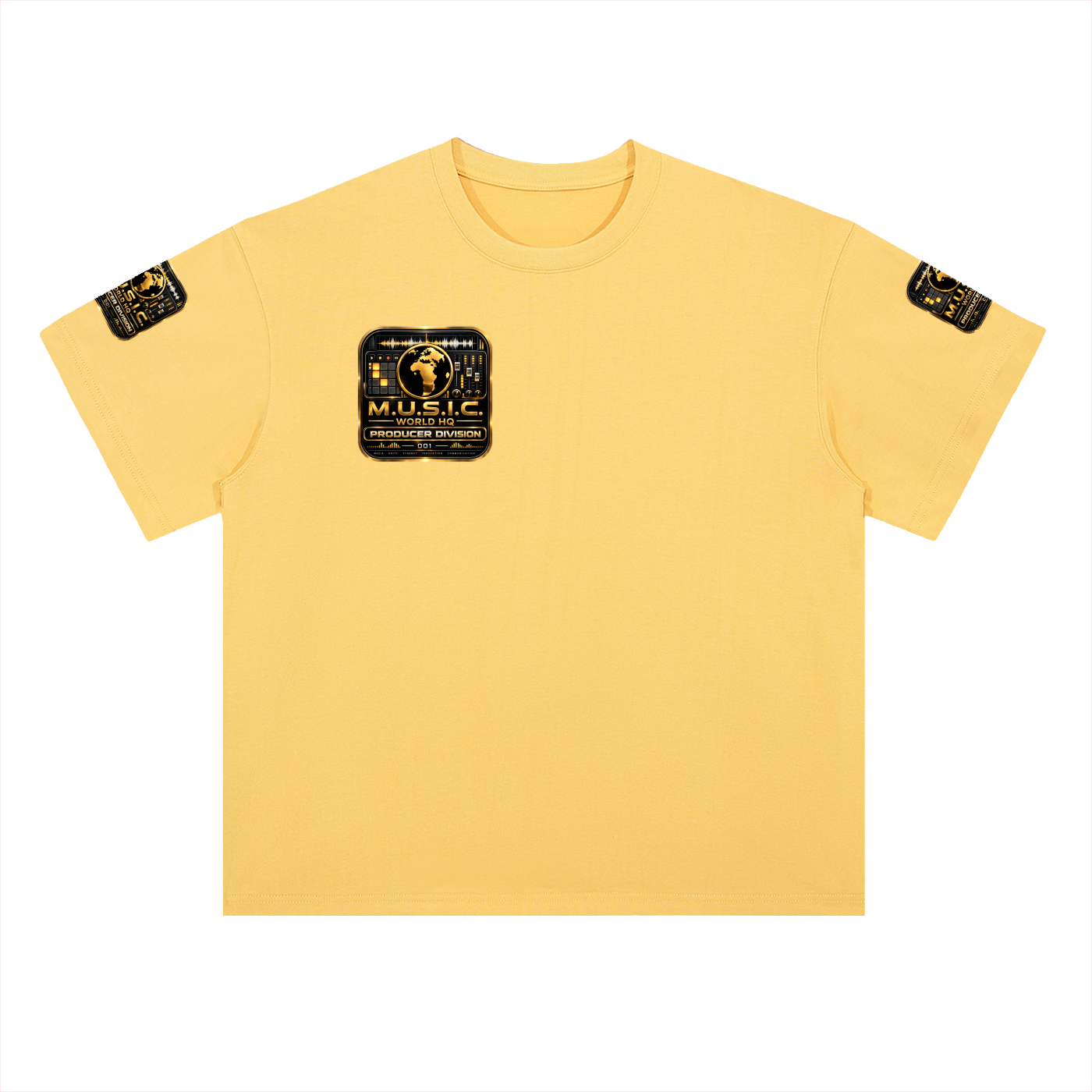 M.U.S.I.C. World HQ Creator Culture – Producer Division 001 Heavyweight Drop Shoulder Tee
