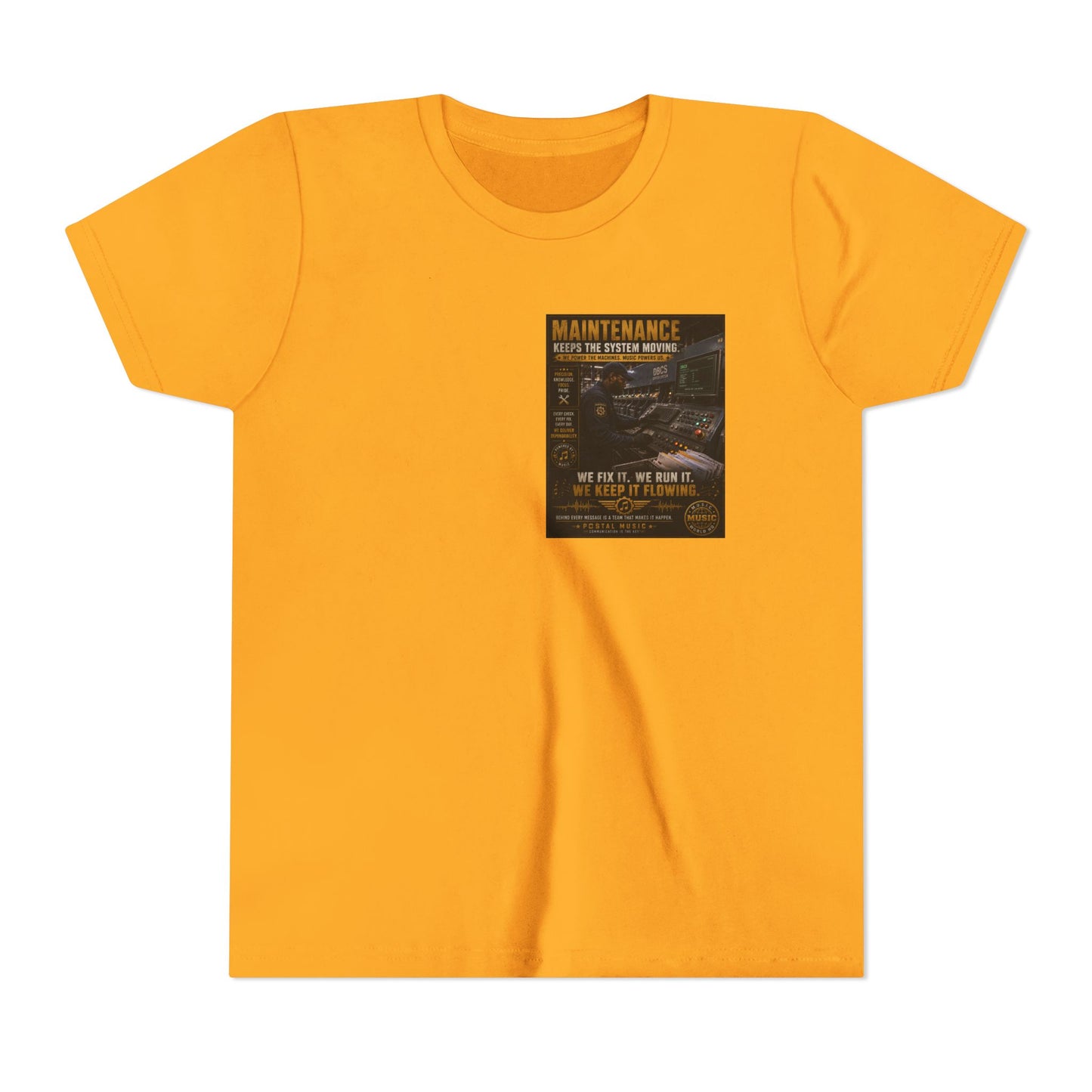 Postal Music — Maintenance Keeps the System Moving — Youth T-Shirt