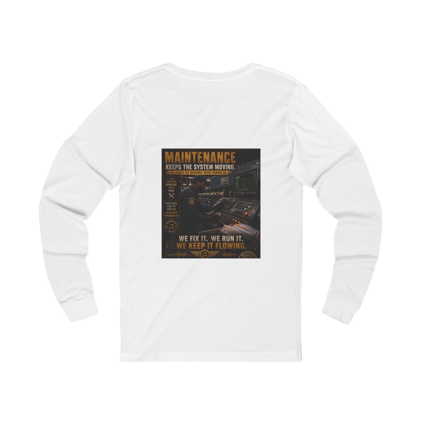Postal Music — Maintenance Keeps the System Moving — Long-Sleeve T-Shirt