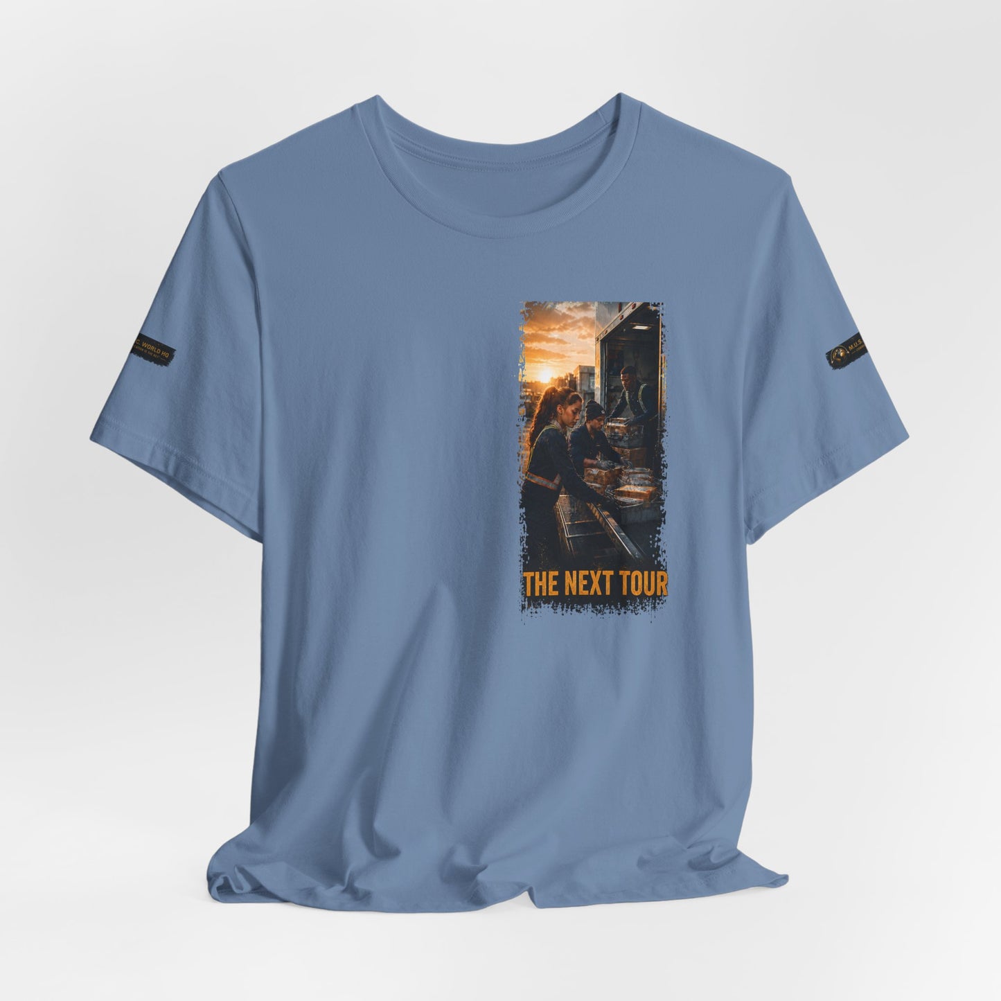 Postal Music — The Next Tour Premium Unisex T-Shirt — Color Group 10 of 11
