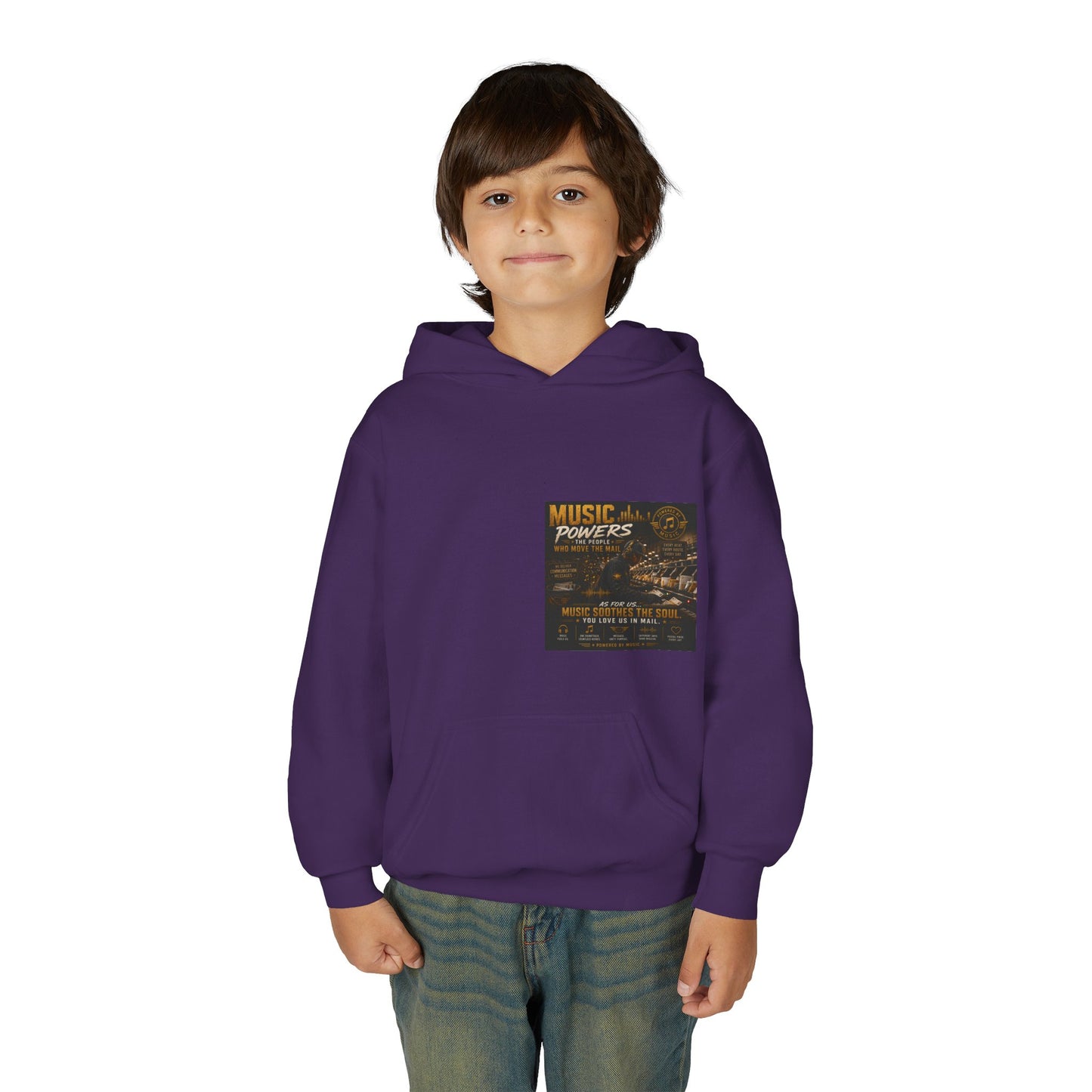 Postal Music — Music Powers the People — Youth Hoodie