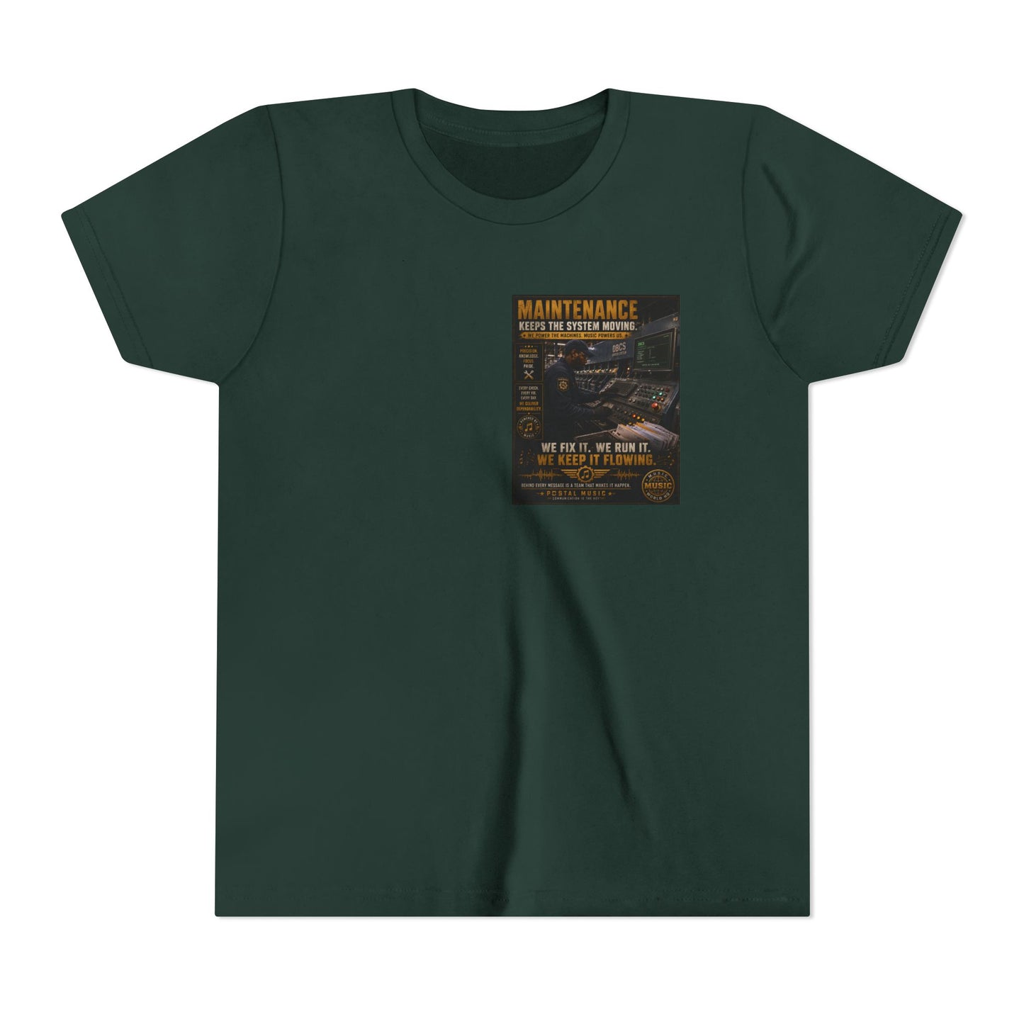 Postal Music — Maintenance Keeps the System Moving — Youth T-Shirt