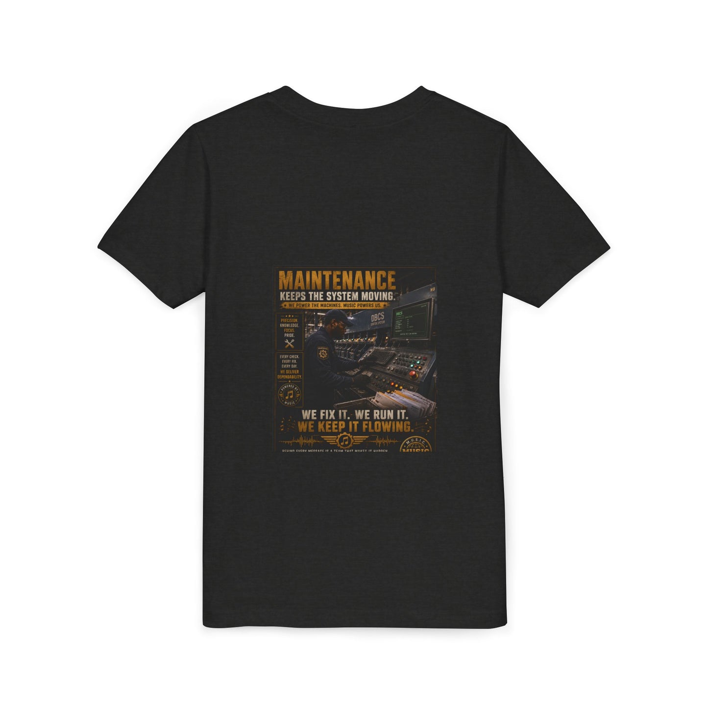 Postal Music — Maintenance Keeps the System Moving — Youth T-Shirt
