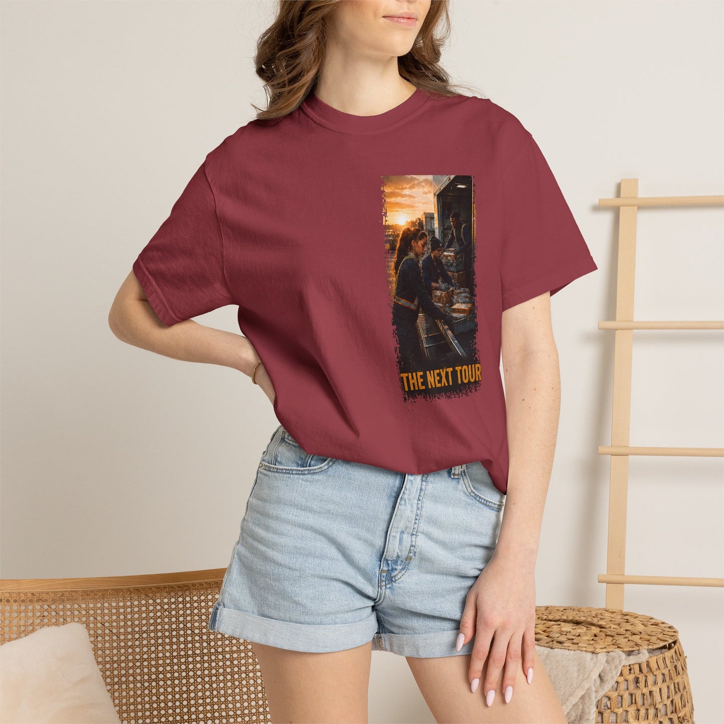 Postal Music — The Next Tour Garment-Dyed T-Shirt — Color Group 1 of 4