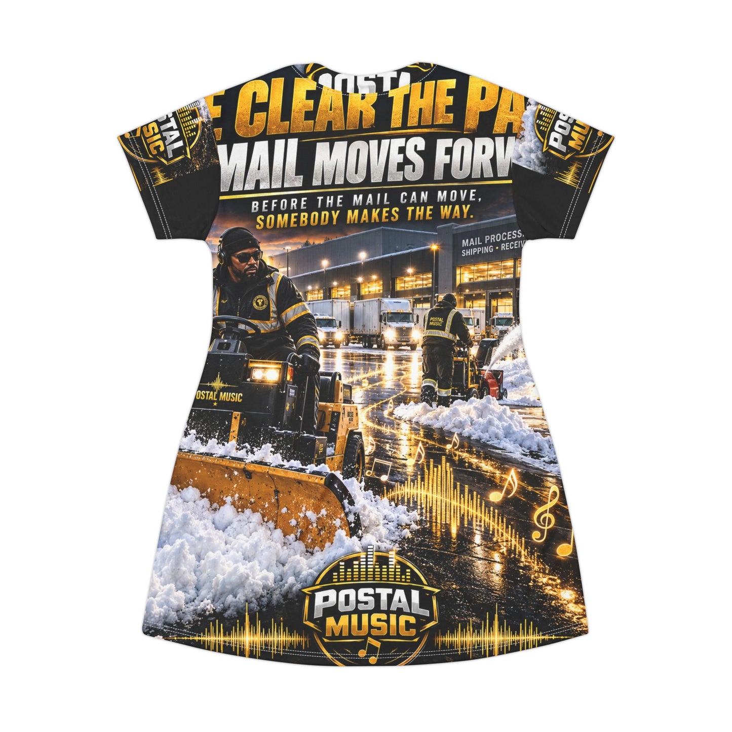 Postal Music - We Clear the Path - Women's Longline T-Shirt Dress