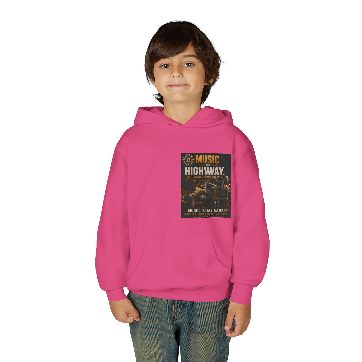 Postal Music — Music Is the Highway — Youth Hoodie
