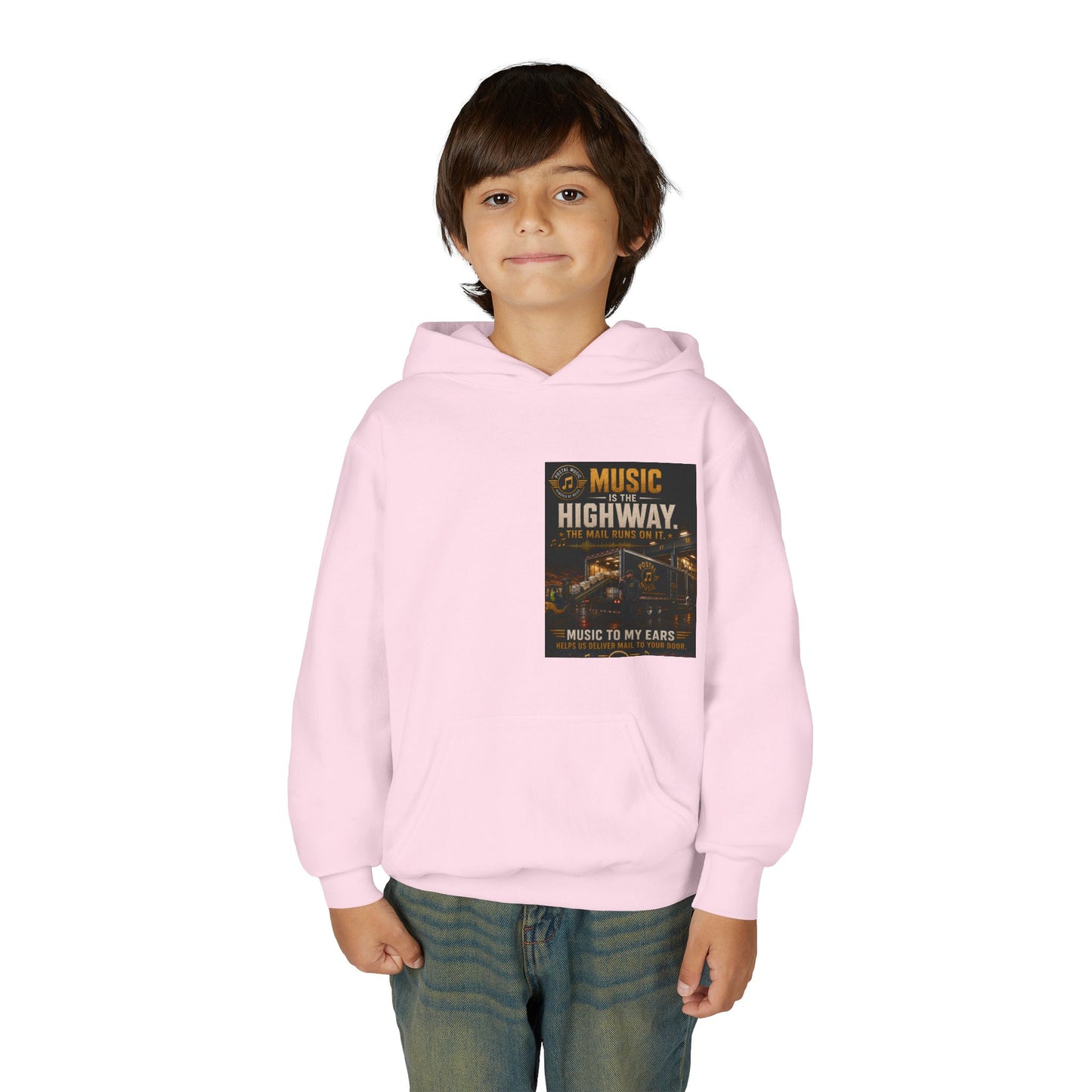 Postal Music — Music Is the Highway — Youth Hoodie