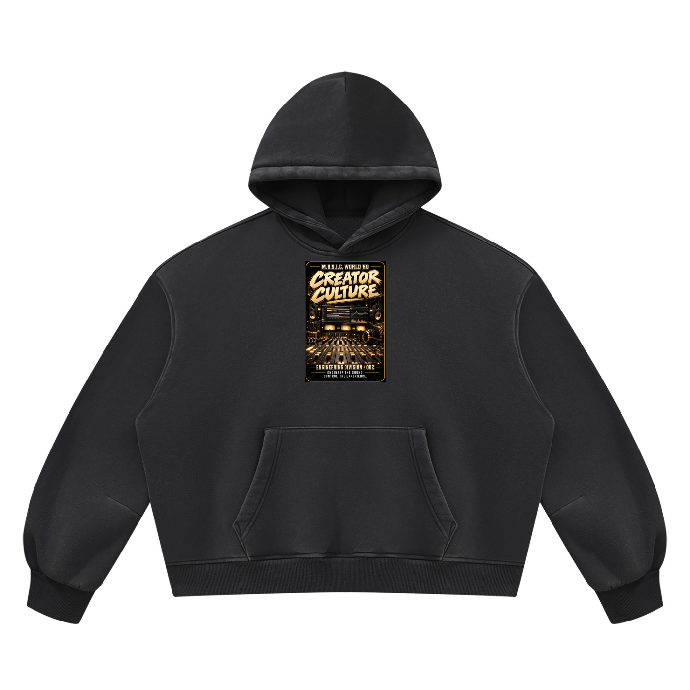 Unisex Vintage Wash Boxy Fleece Hoodie