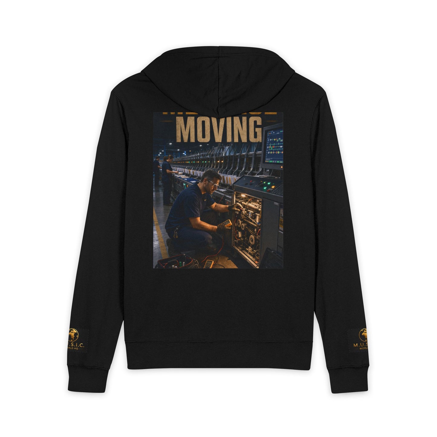 Postal Music — Keep the Message Moving — Full-Zip Hoodie