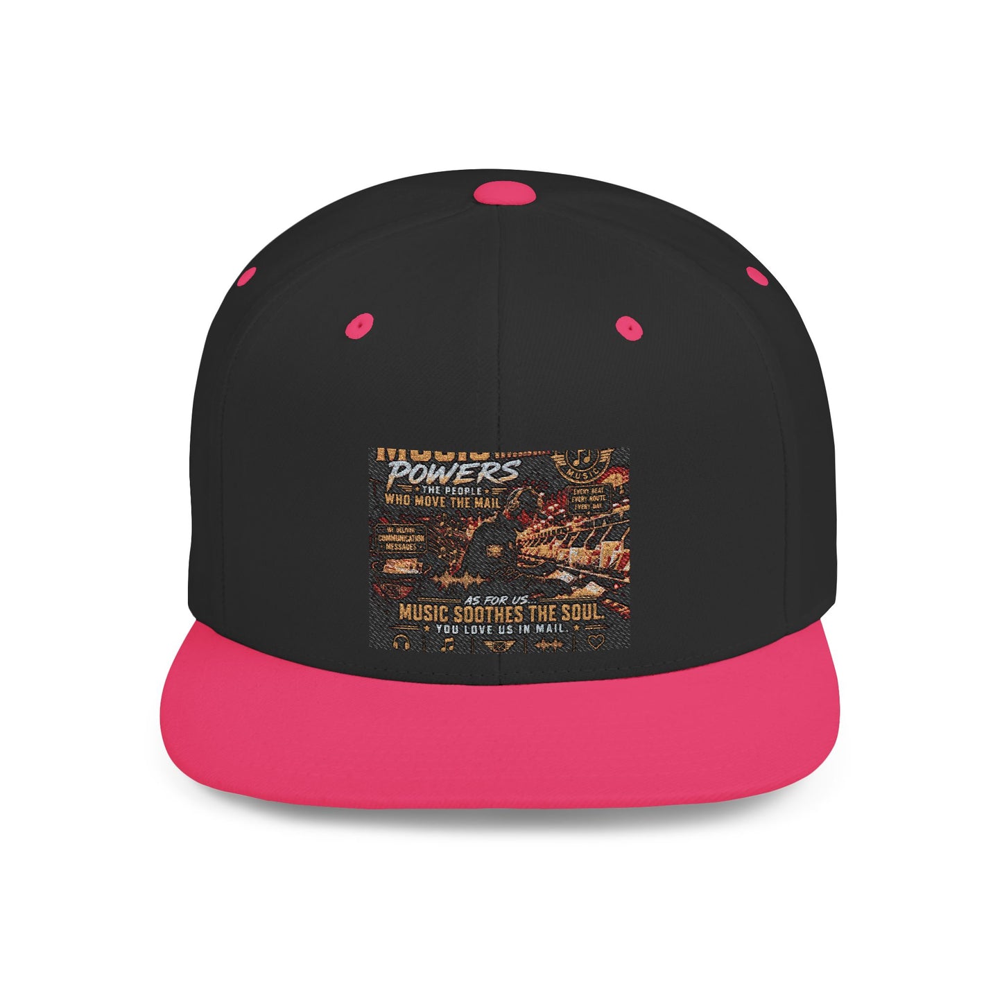 Postal Music — Music Powers the People — Flat-Bill Snapback