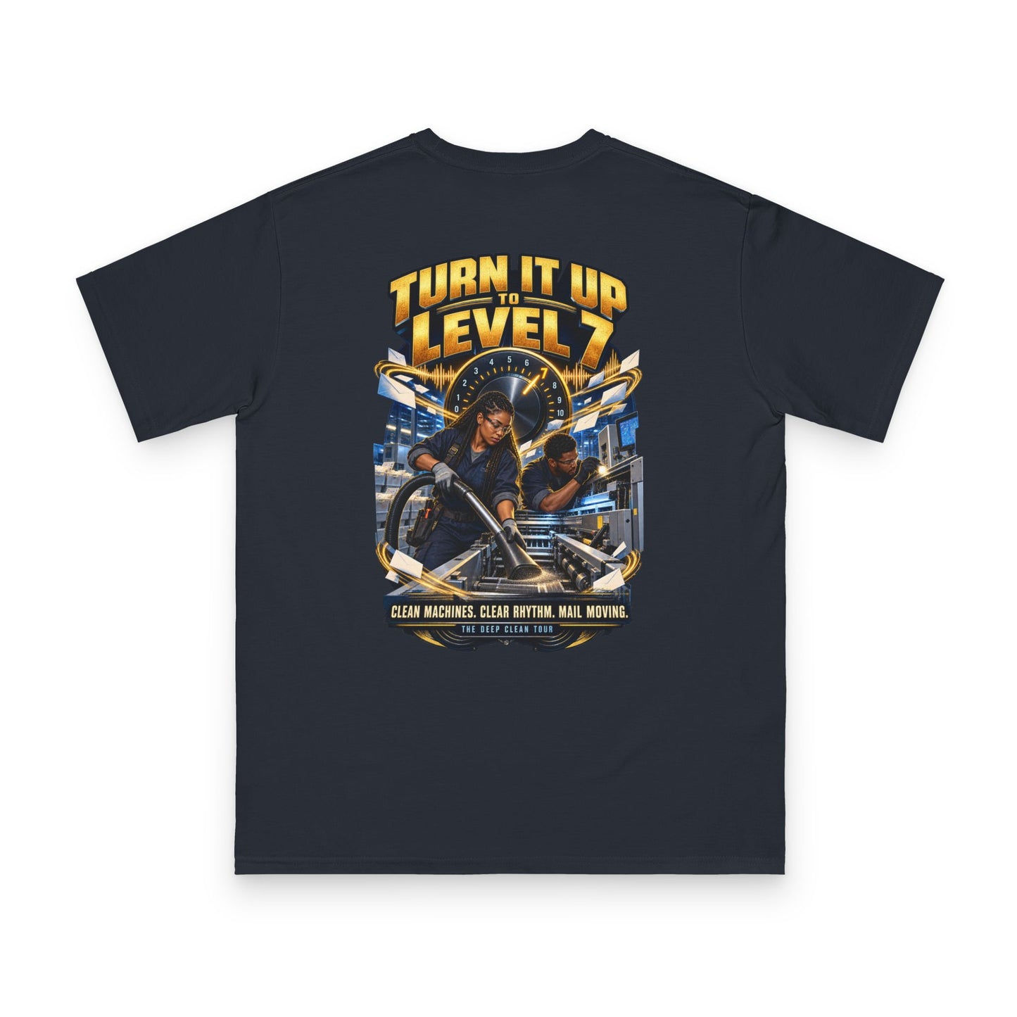 Postal Music - Turn It Up to Level 7 - Organic Cotton T-Shirt
