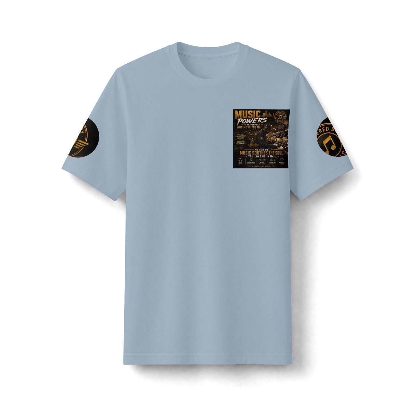 Postal Music — Music Powers the People — Heavyweight T-Shirt