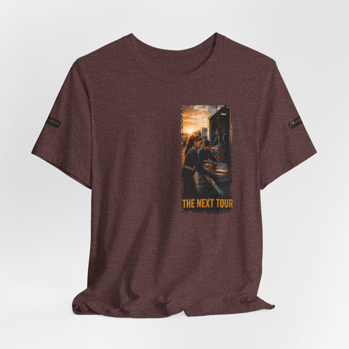 Postal Music — The Next Tour Premium Unisex T-Shirt — Color Group 5 of 11