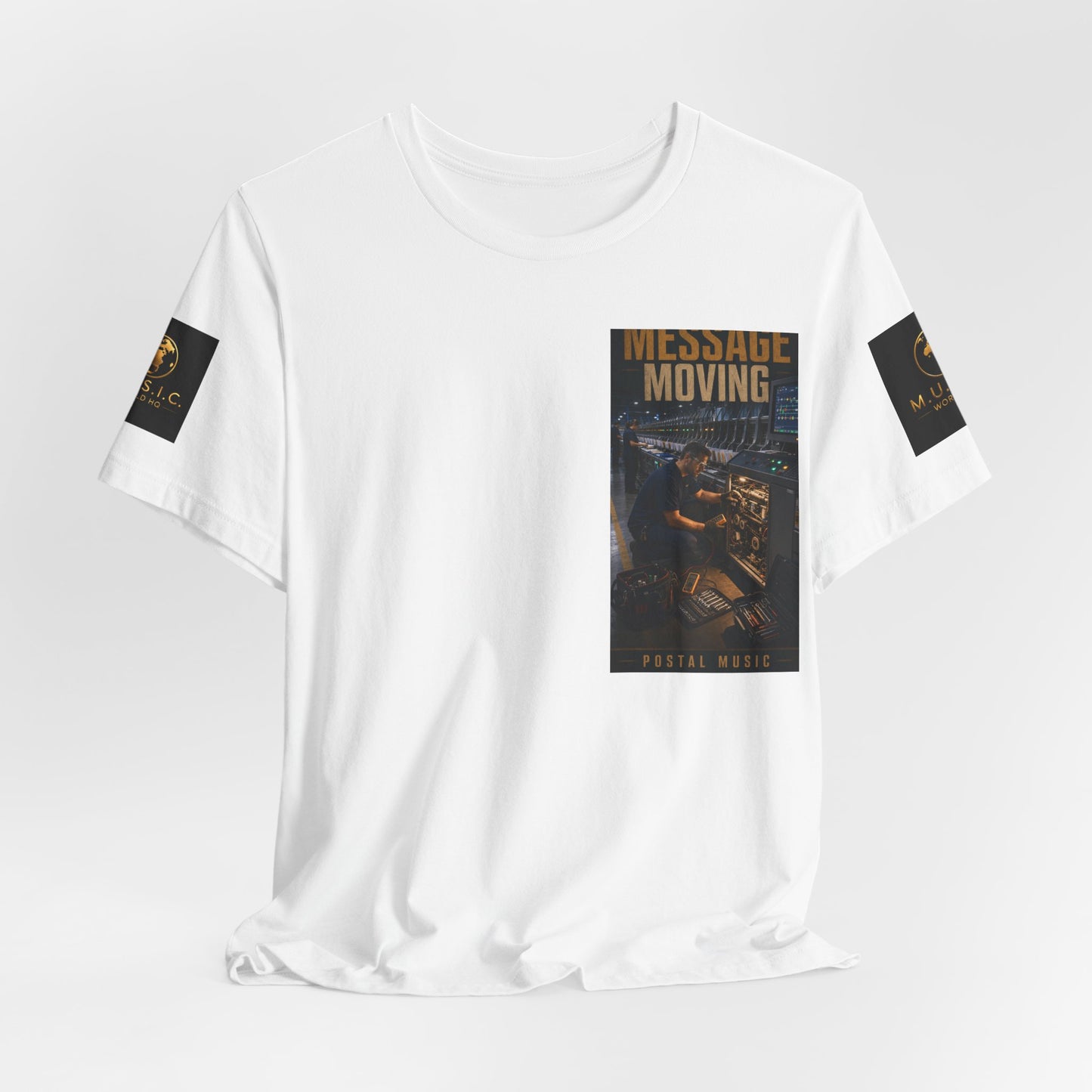 Postal Music — Keep the Message Moving — Premium Unisex T-Shirt