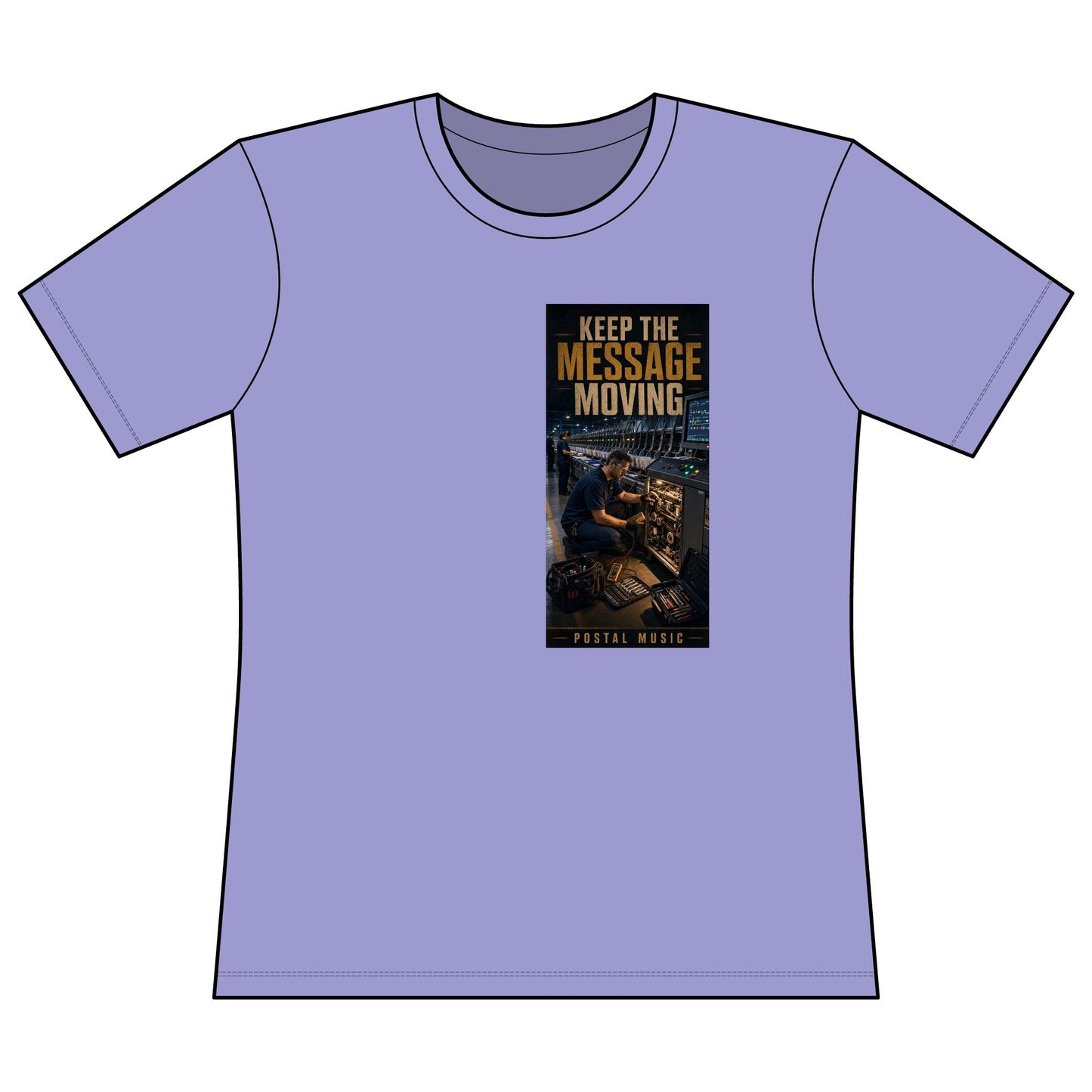 Postal Music — Keep the Message Moving — Women's Relaxed T-Shirt
