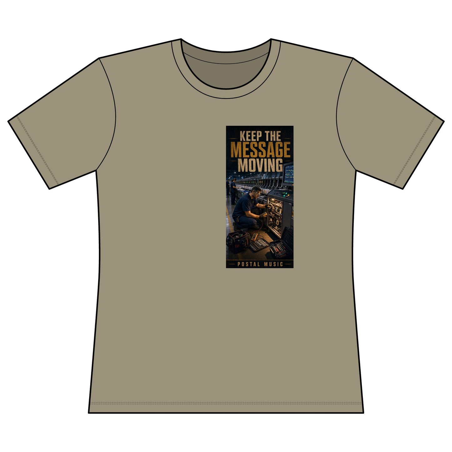 Postal Music — Keep the Message Moving — Women's Relaxed T-Shirt