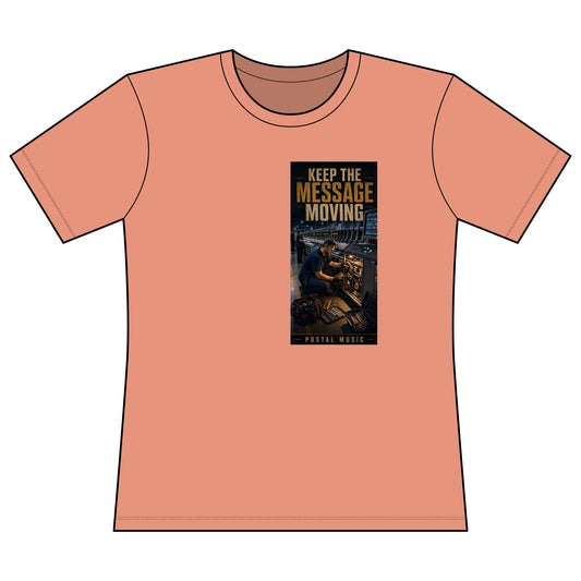 Postal Music — Keep the Message Moving — Women's Relaxed T-Shirt