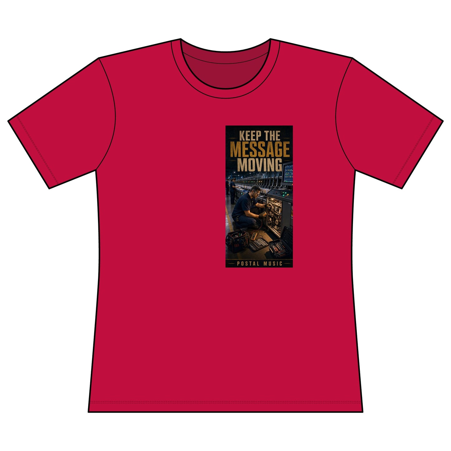 Postal Music — Keep the Message Moving — Women's Relaxed T-Shirt