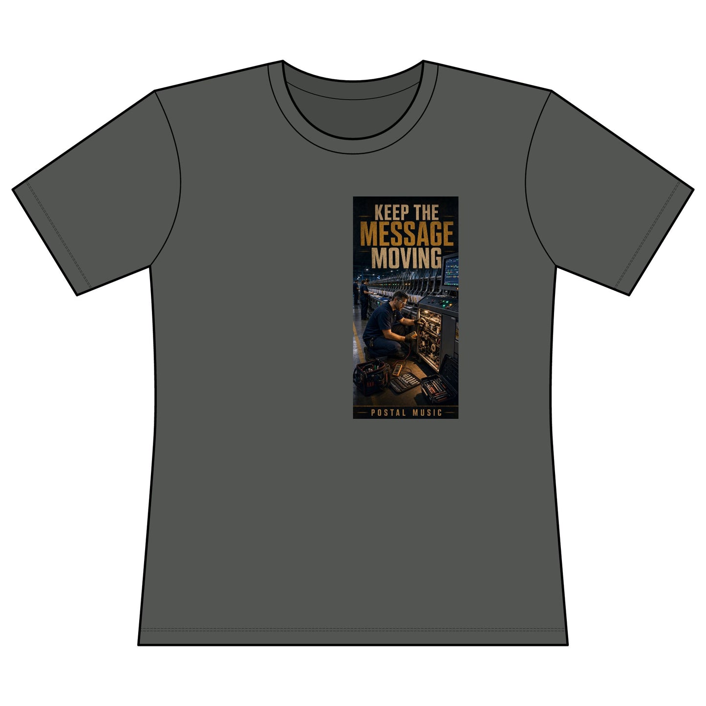 Postal Music — Keep the Message Moving — Women's Relaxed T-Shirt