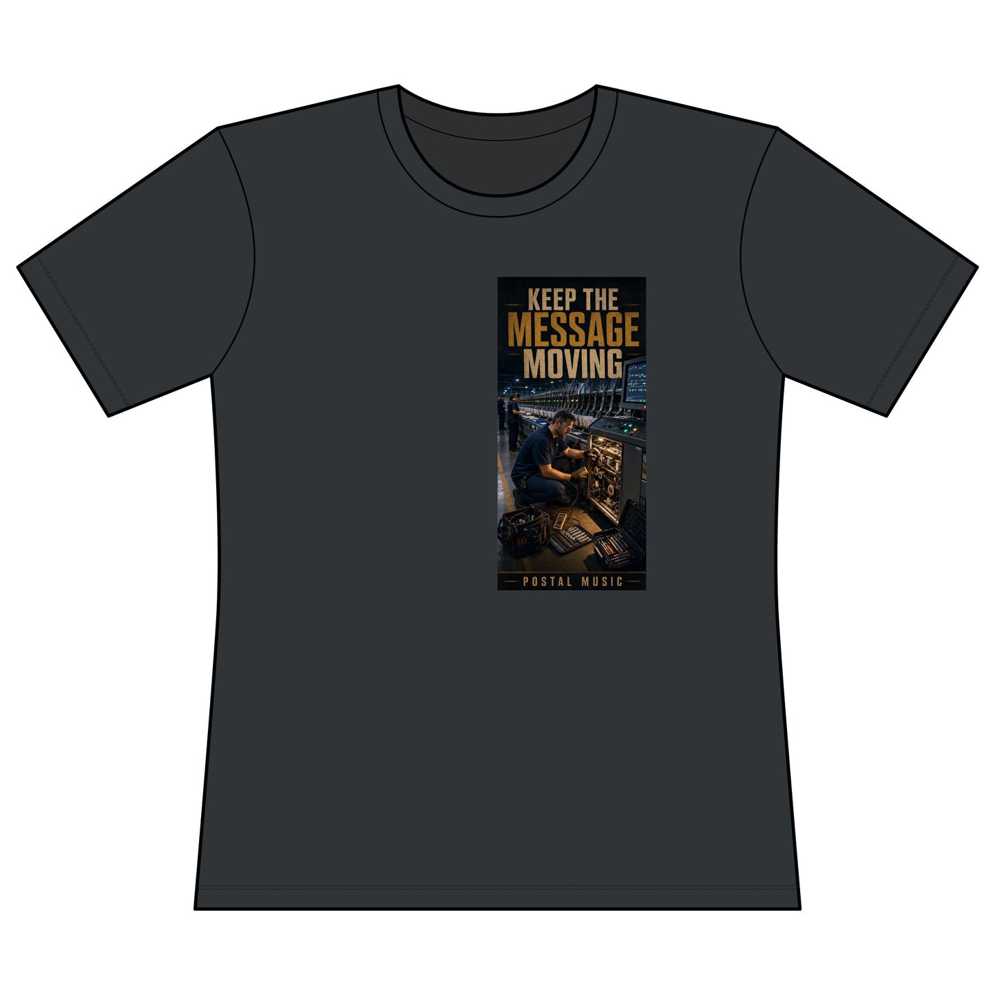 Postal Music — Keep the Message Moving — Women's Relaxed T-Shirt