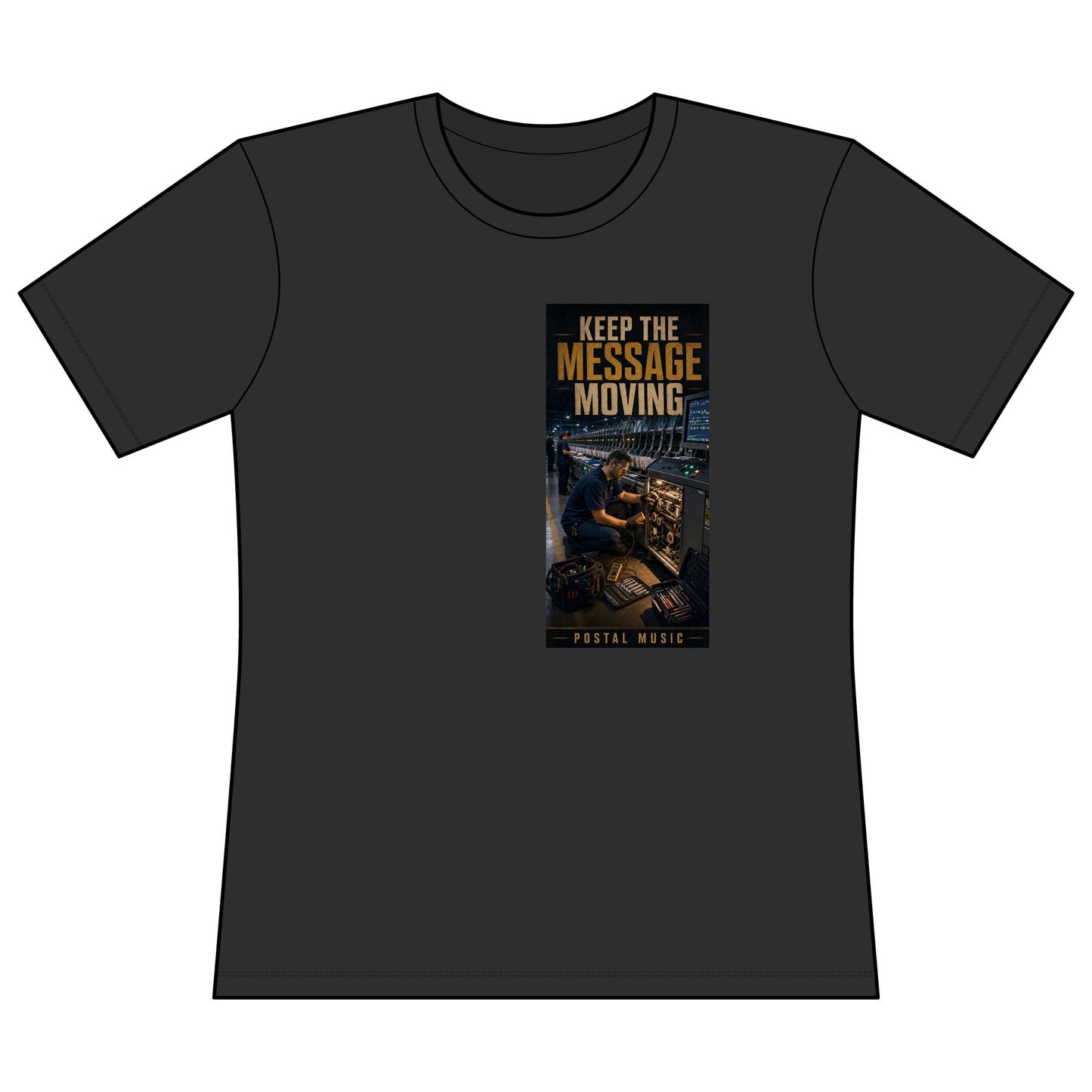 Postal Music — Keep the Message Moving — Women's Relaxed T-Shirt