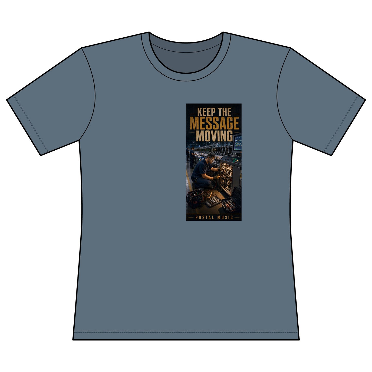 Postal Music — Keep the Message Moving — Women's Relaxed T-Shirt