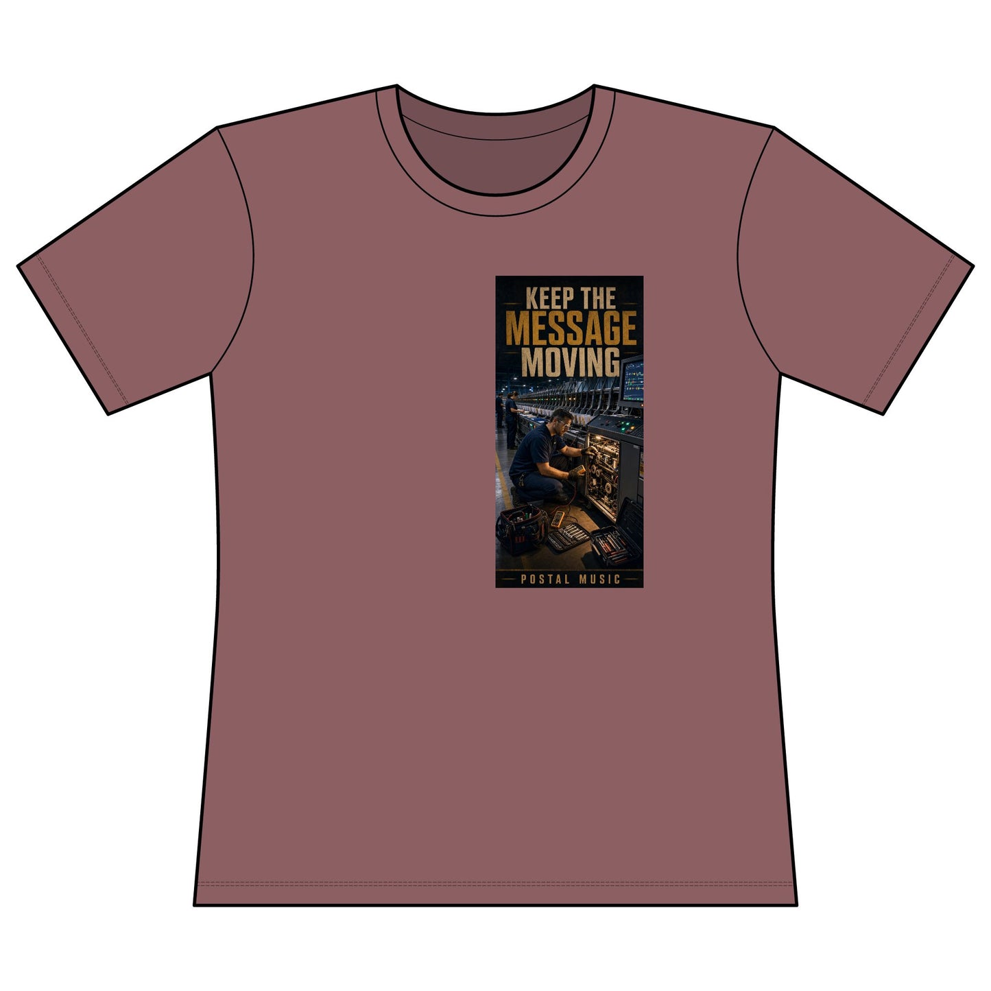 Postal Music — Keep the Message Moving — Women's Relaxed T-Shirt