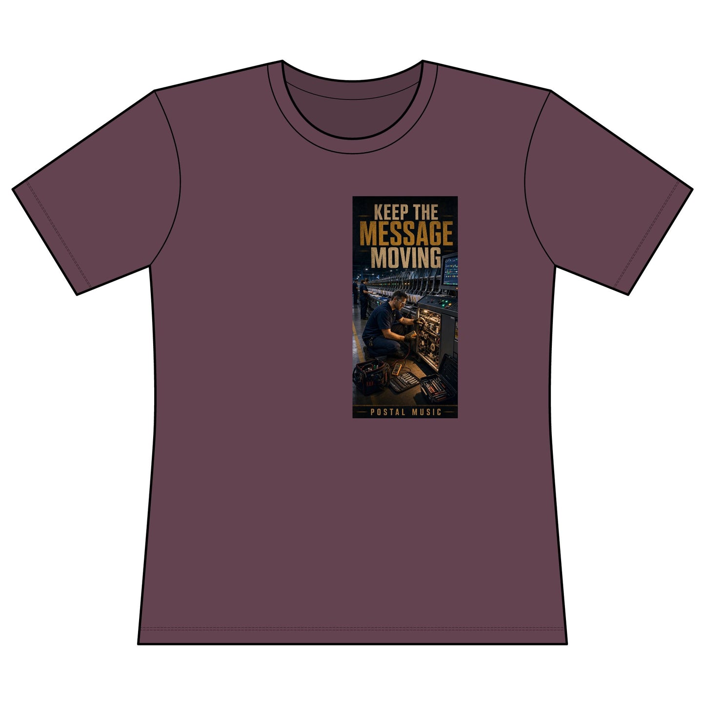 Postal Music — Keep the Message Moving — Women's Relaxed T-Shirt